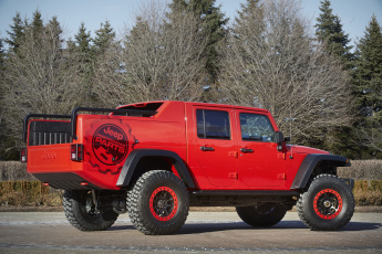Картинка автомобили jeep rock red