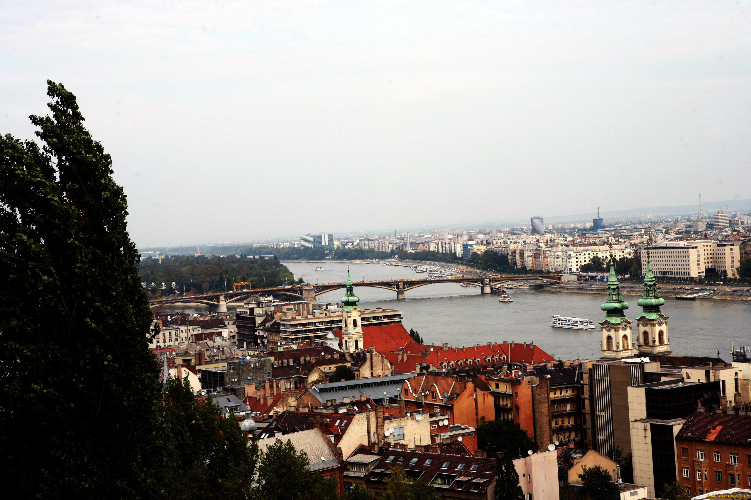города, будапешт, , венгрия, здания, мост, река