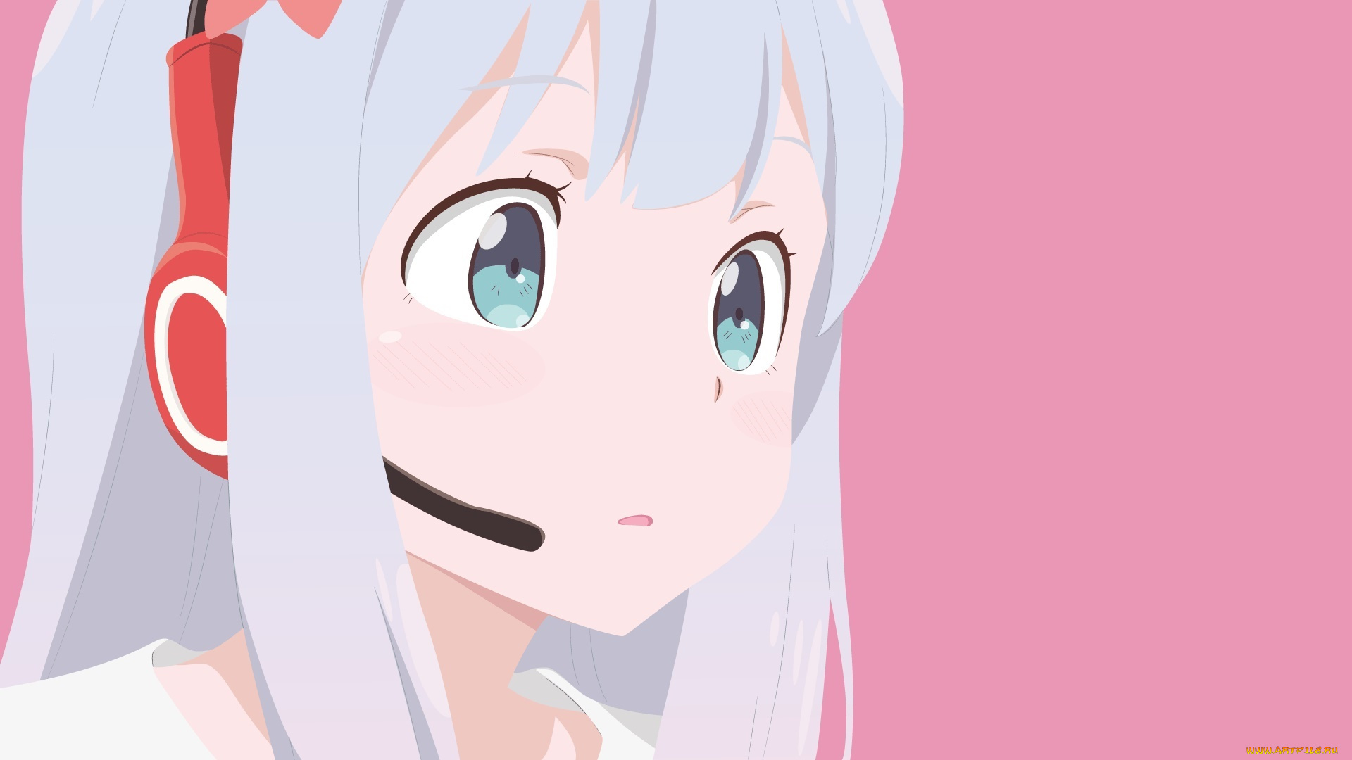 аниме, eromanga-sensei, взгляд, девушка, фон