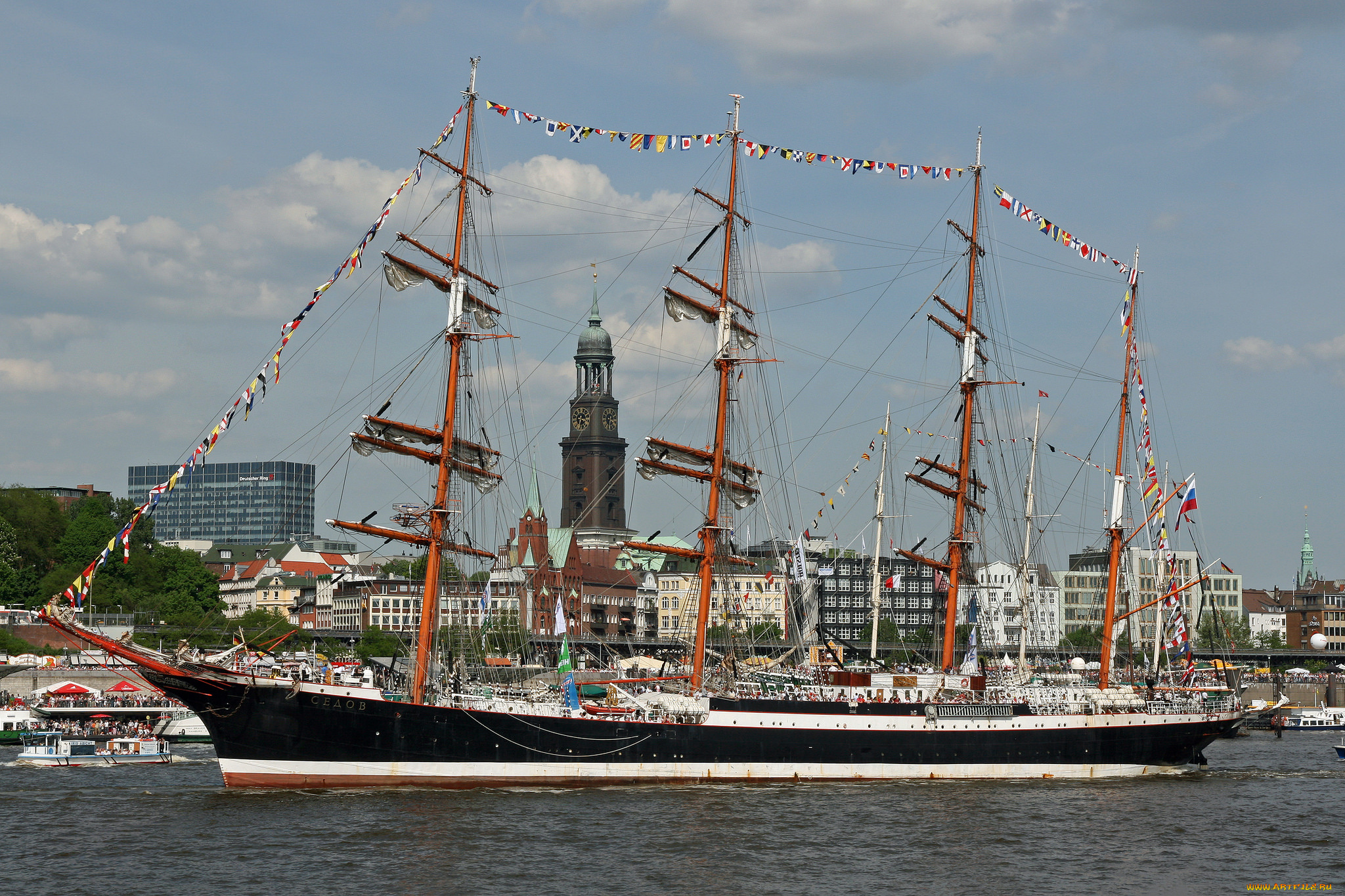 sedov, , hamburg, корабли, парусники, мачты, паруса