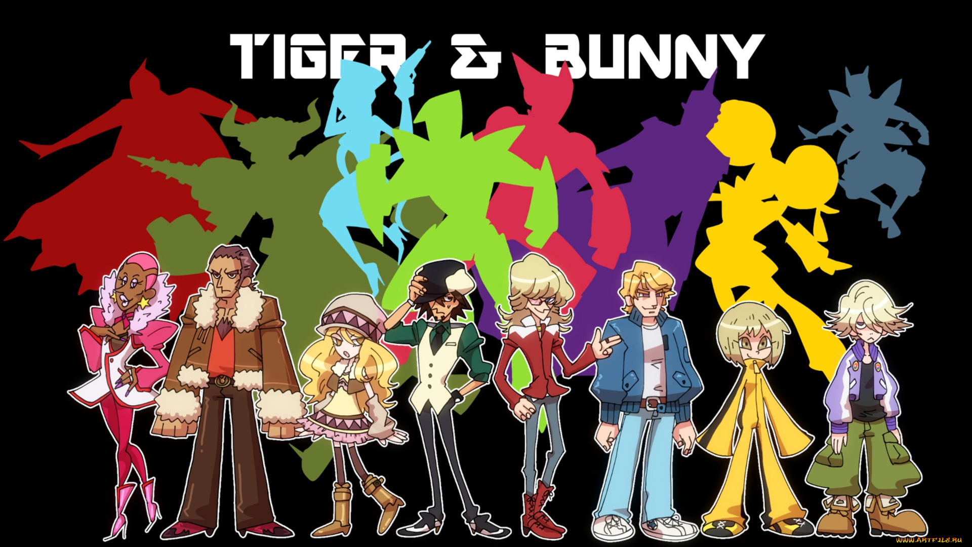 аниме, tiger, and, bunny, тигр, и, кролик