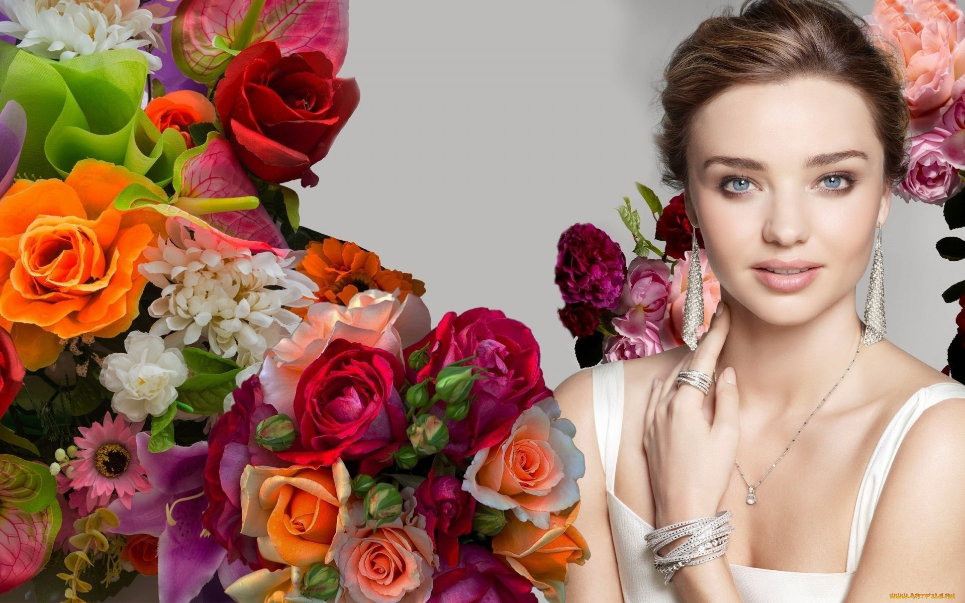 девушки, miranda, kerr, серьги, браслеты