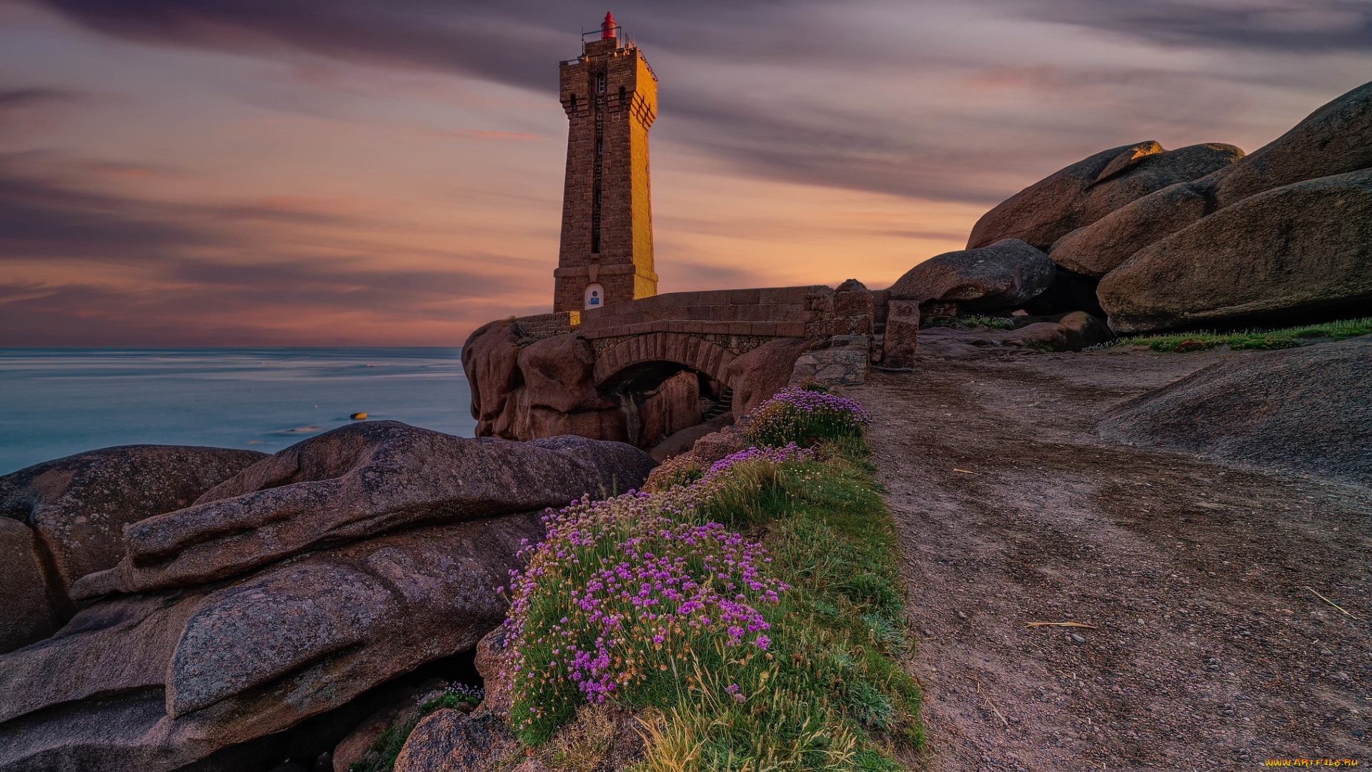 phare, de, men, ruz, france, природа, маяки, phare, de, men, ruz