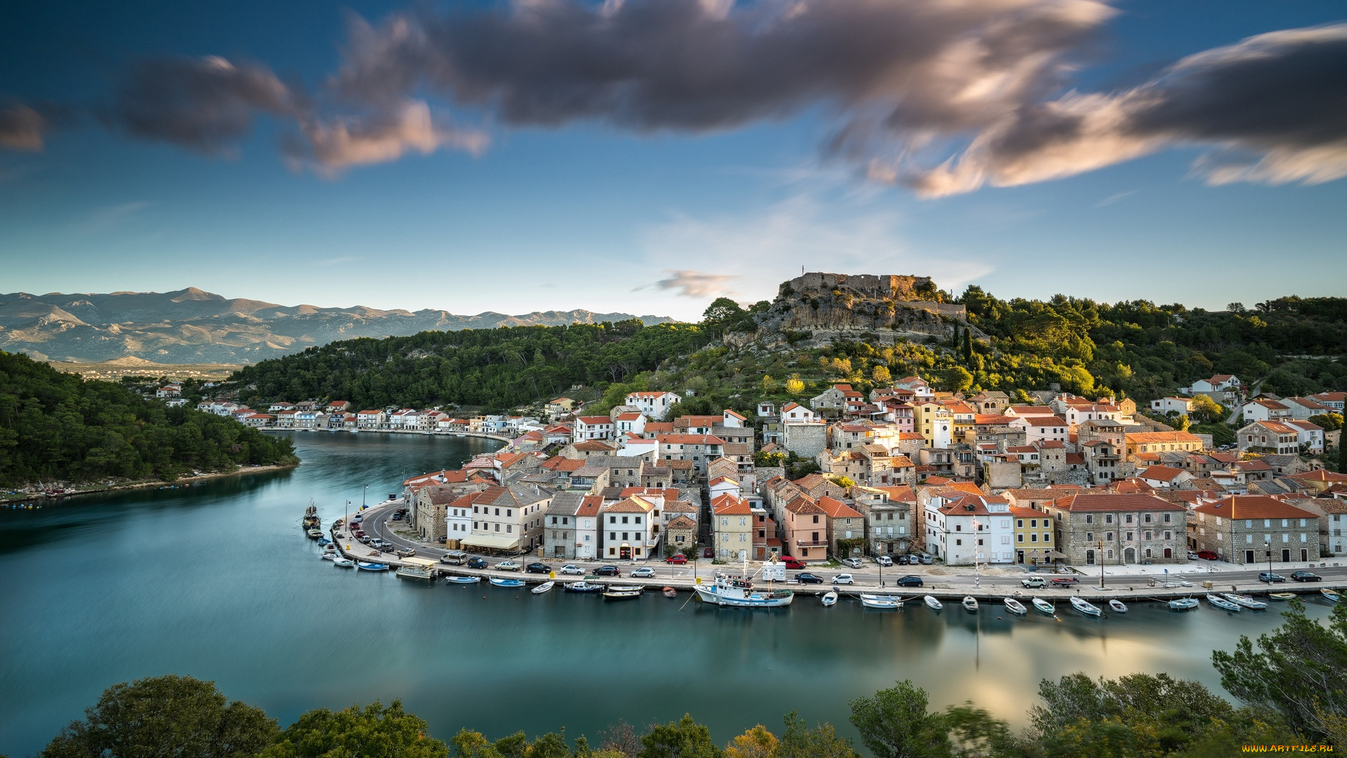 novigrad, mirna, river, croatia, города, -, панорамы, mirna, river