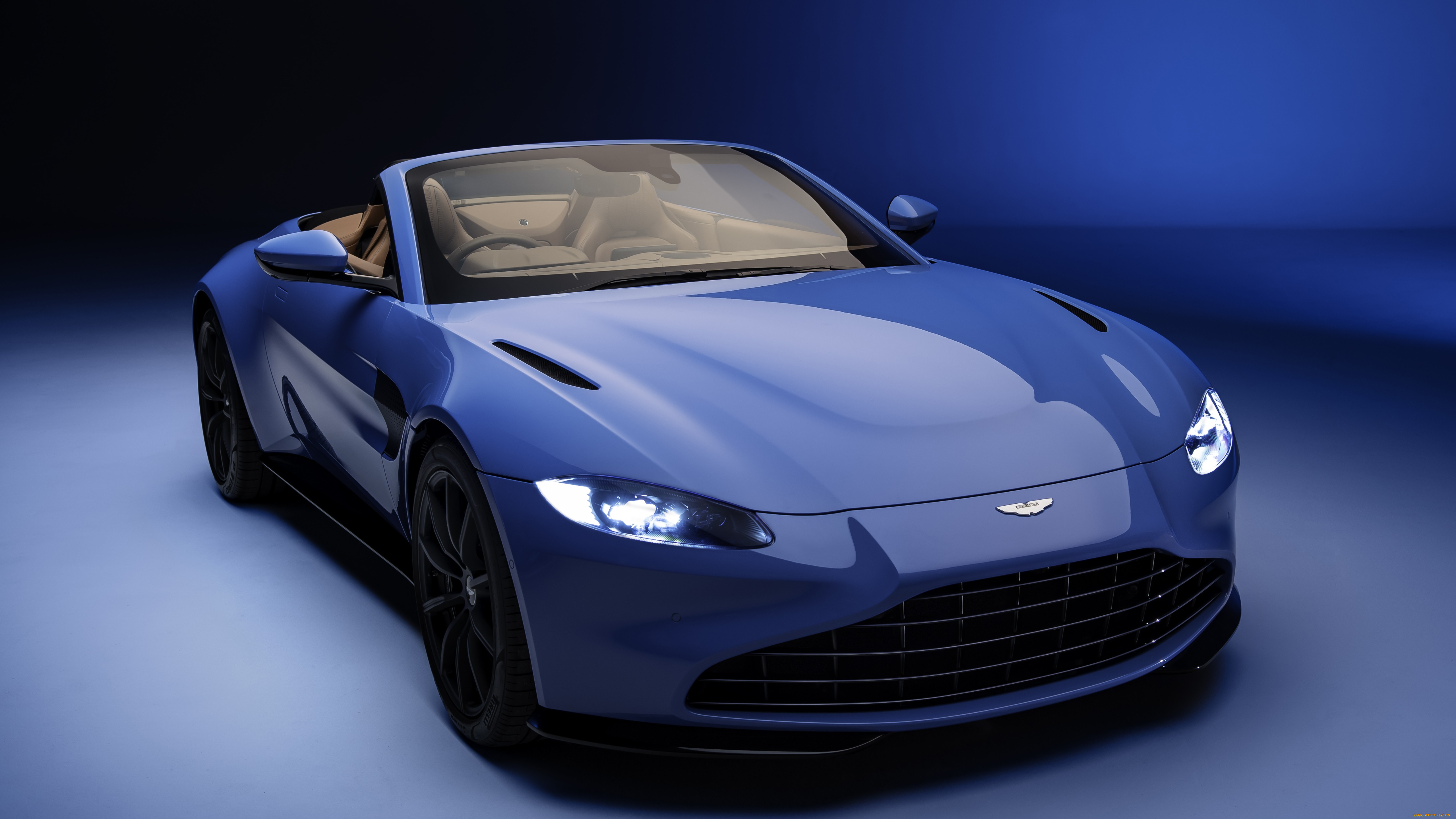 aston, martin, vantage, roadster, convertible, автомобили, aston, martin, синий