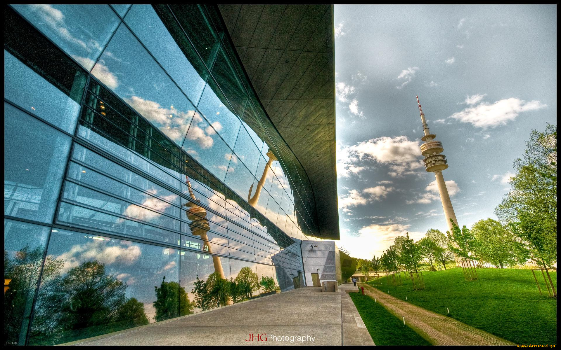 bmw, welt, showroom, olympiapark, bavaria, города, здания, дома