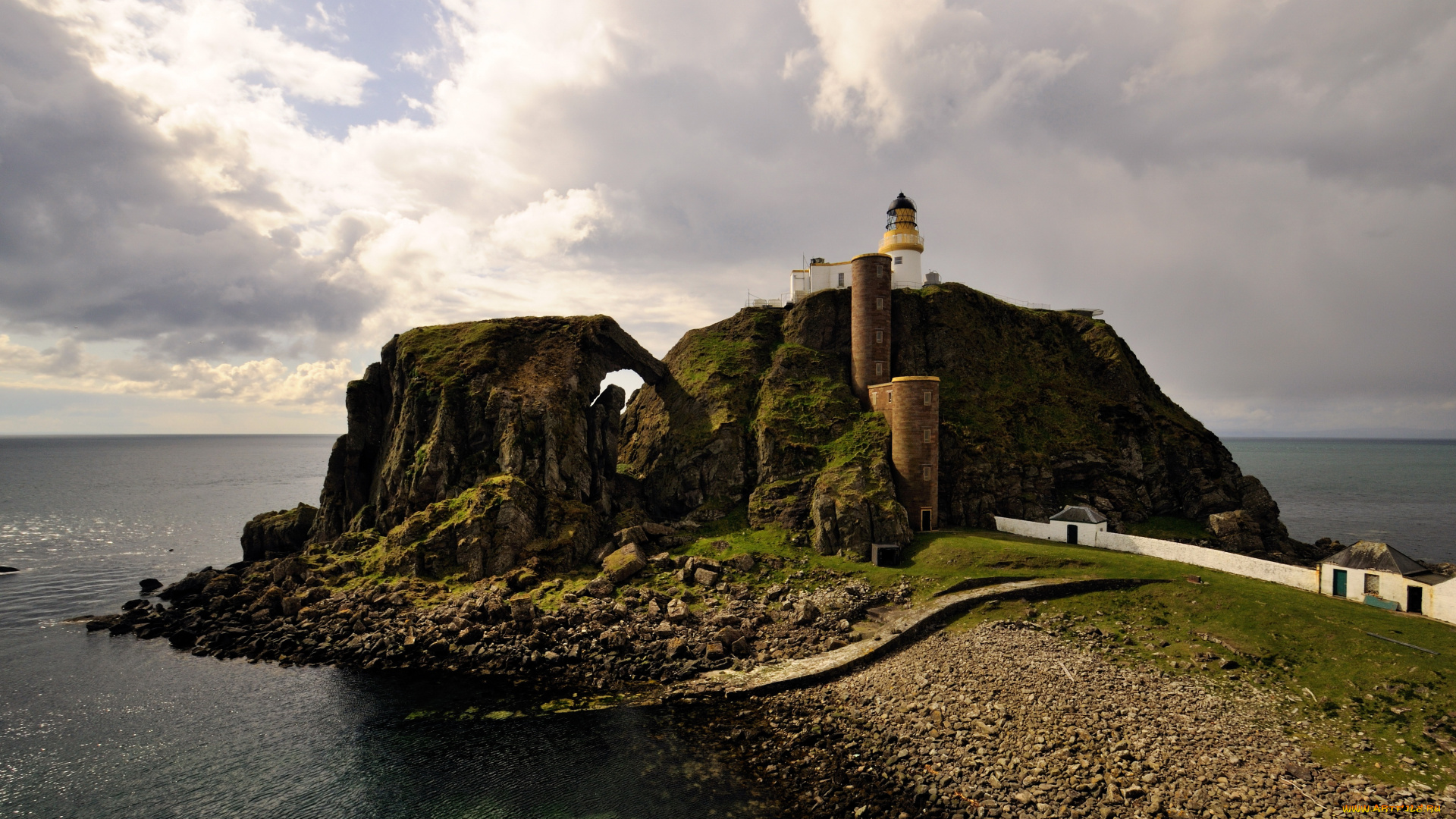 sanda, lighthouse, strathclyde, scotland, природа, маяки, маяк, море