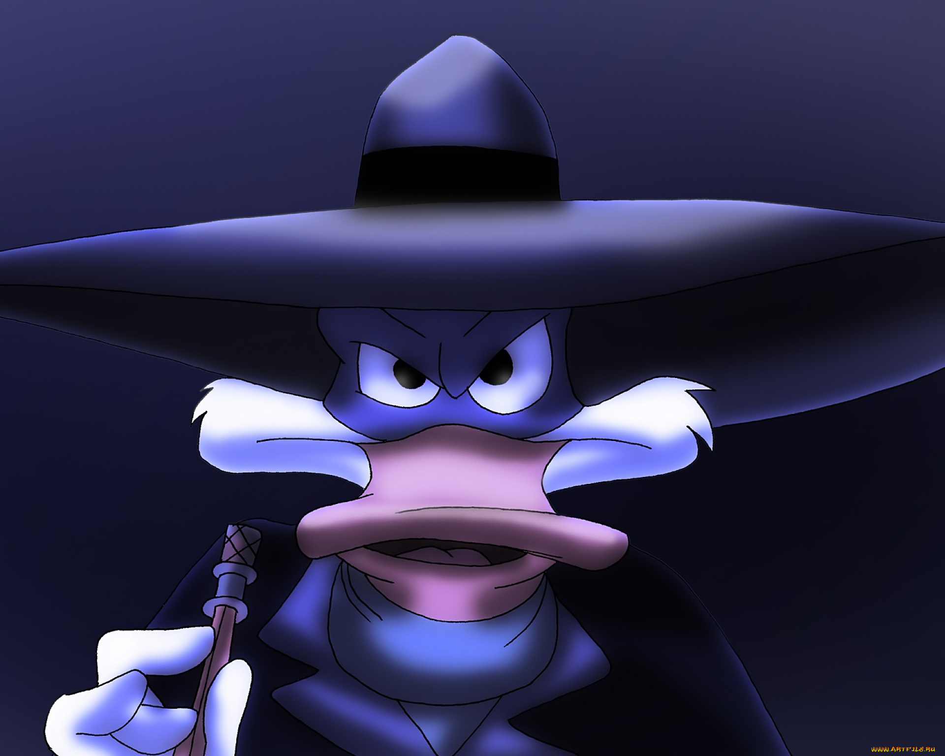 мультфильмы, darkwing, duck, черный, плащ