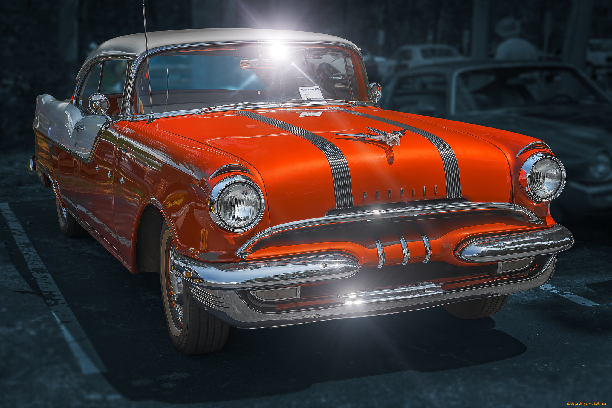 1955, pontiac, star, chief, автомобили, pontiac, ретро