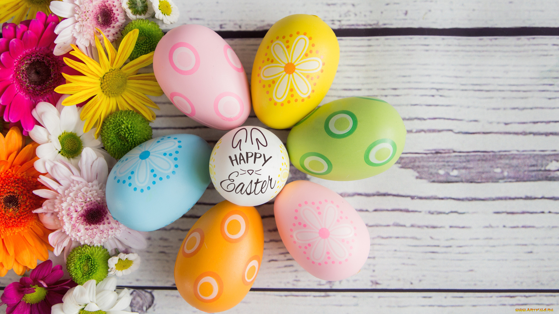 праздничные, пасха, цветы, яйца, весна, colorful, happy, flowers, spring, easter, eggs, decoration