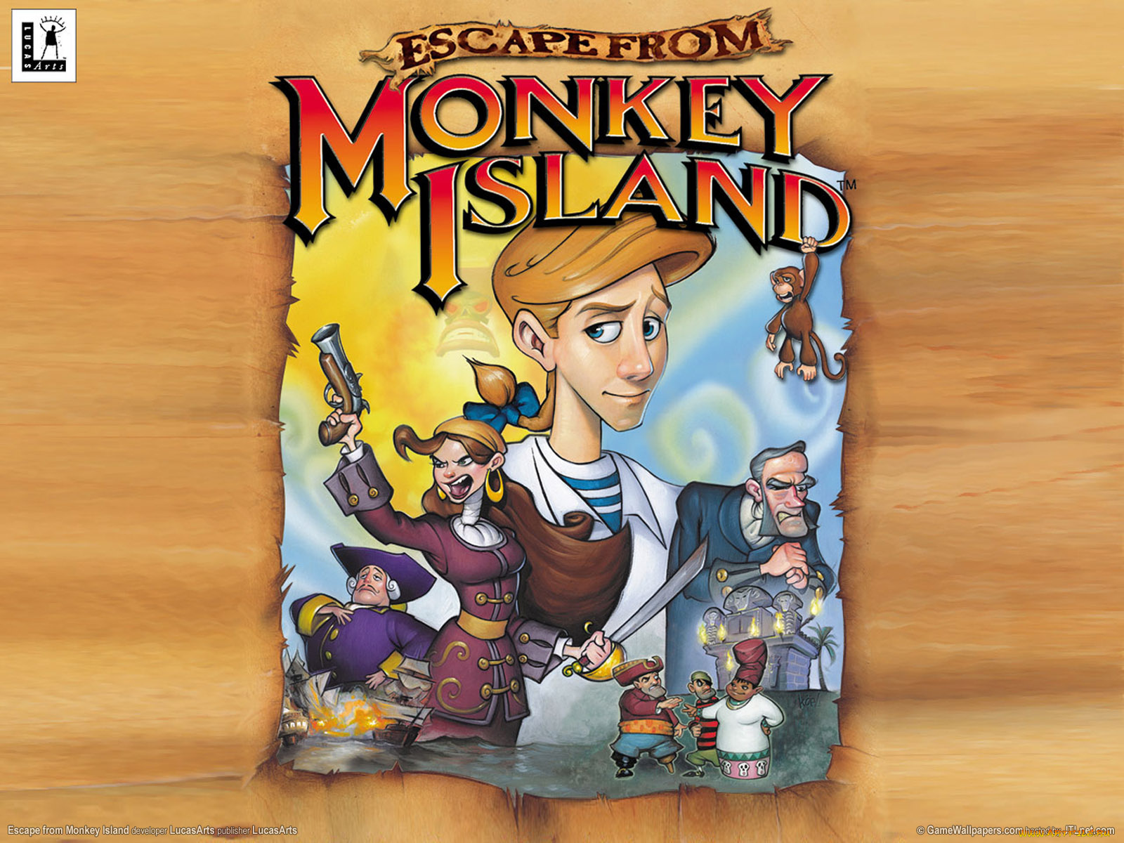 видео, игры, escape, from, monkey, island