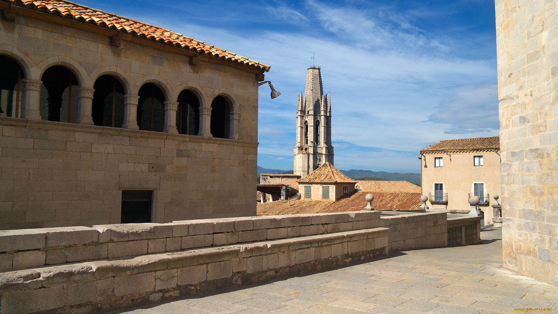 catedral, de, santa, maria, gerona, города, католические, соборы, костелы, аббатства