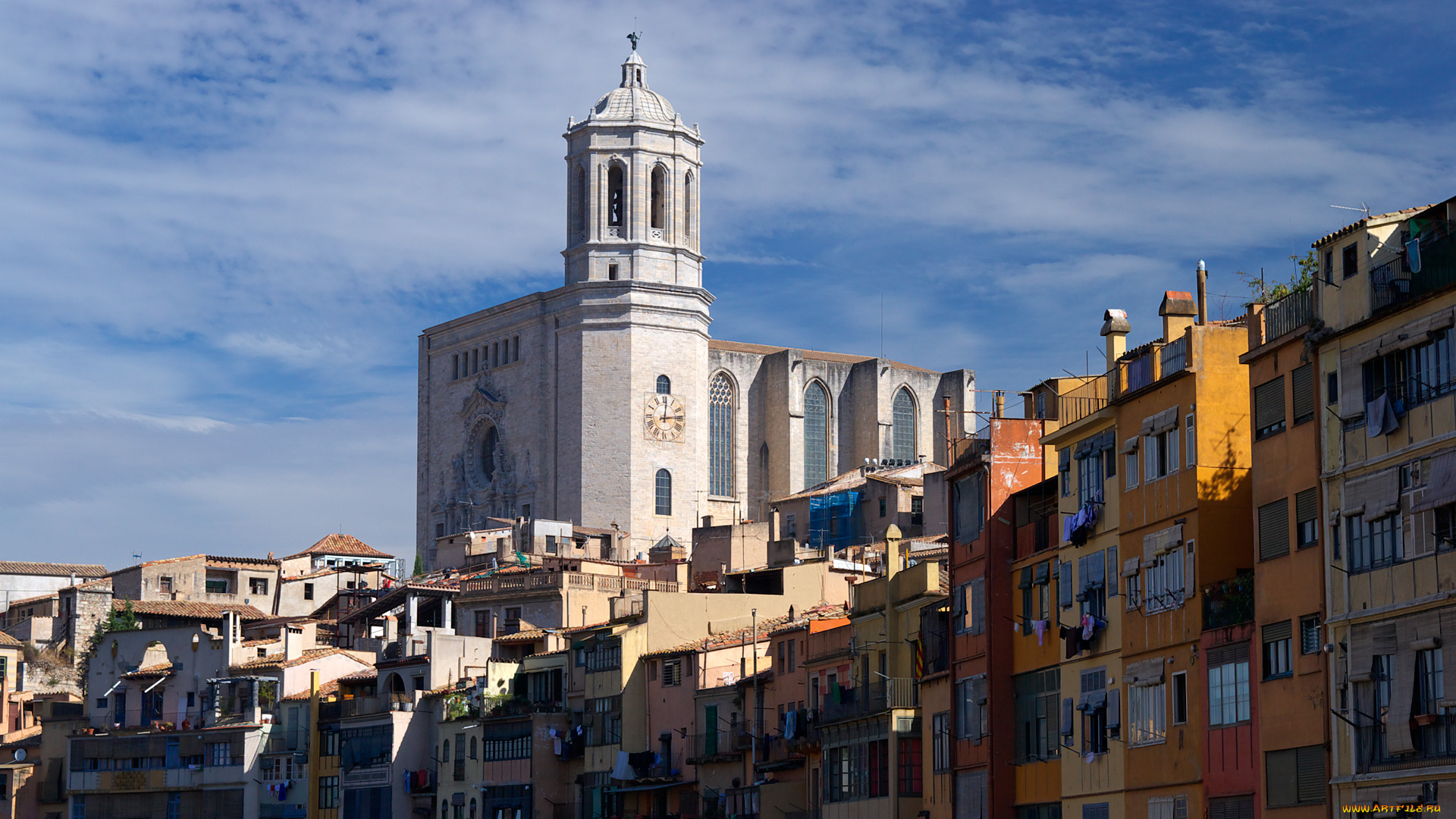 catedral, de, santa, maria, gerona, города, католические, соборы, костелы, аббатства