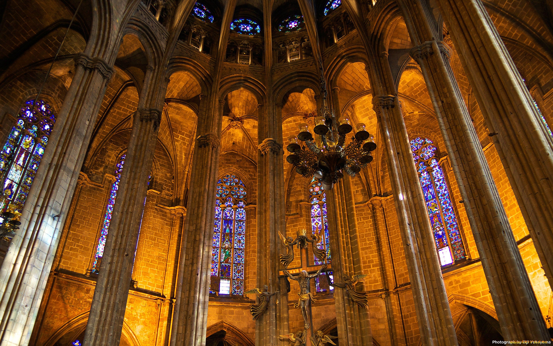 catedral, basilica, de, barcelona, интерьер, убранство, роспись, храма