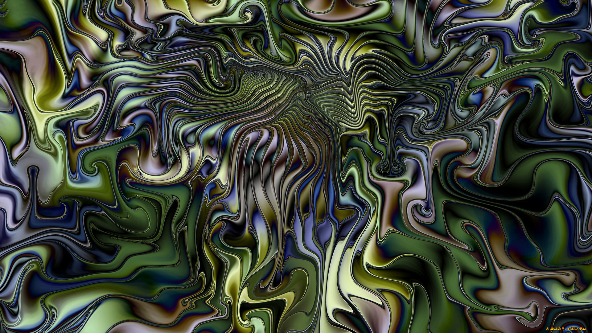 3д, графика, фракталы, , fractal, складки, блеск, цвет, объем, линии