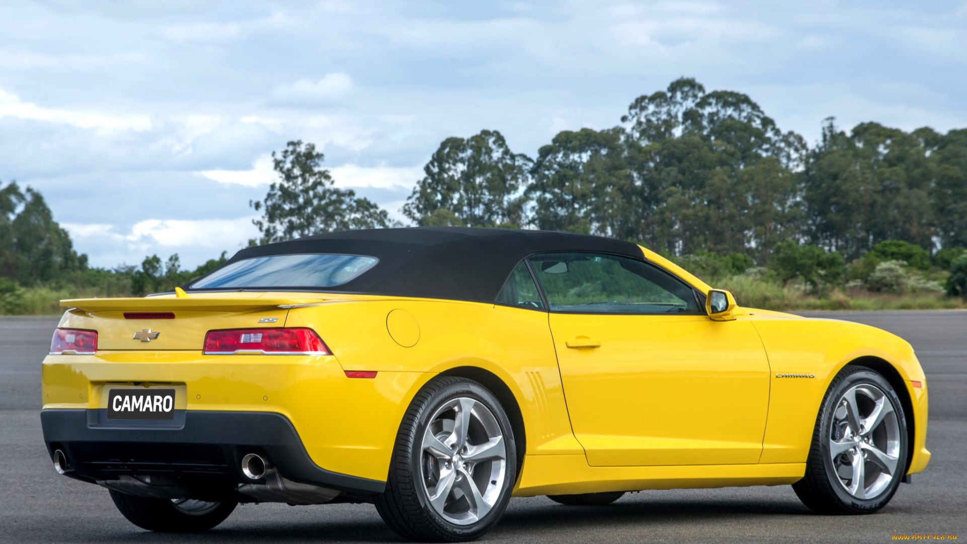 автомобили, camaro, chevrolet, 2013г, желтый, convertible, ss