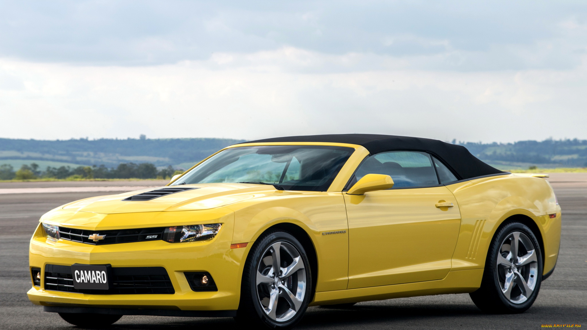 автомобили, camaro, желтый, 2013г, ss, convertible, chevrolet