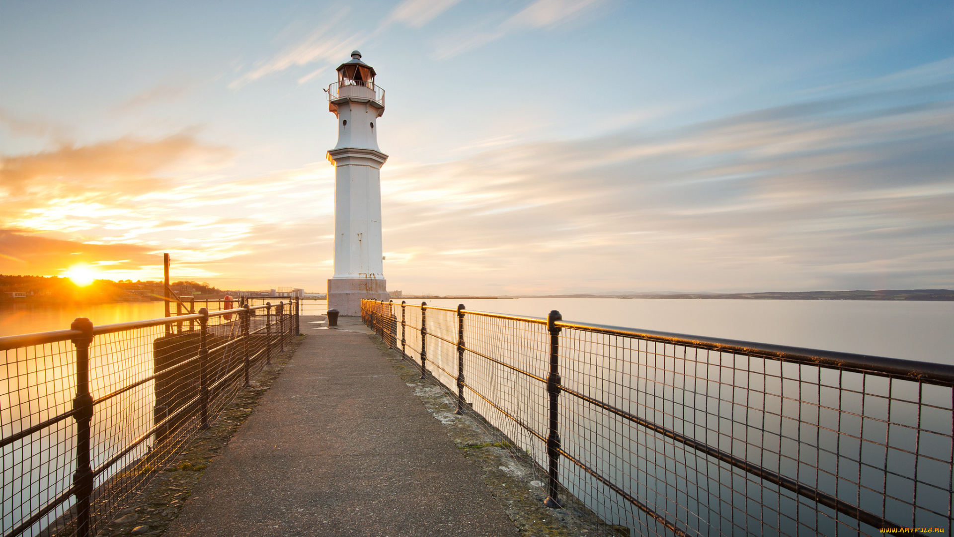 природа, маяки, маяк, newhaven, scotland, edinburgh, волнорез, утро, море