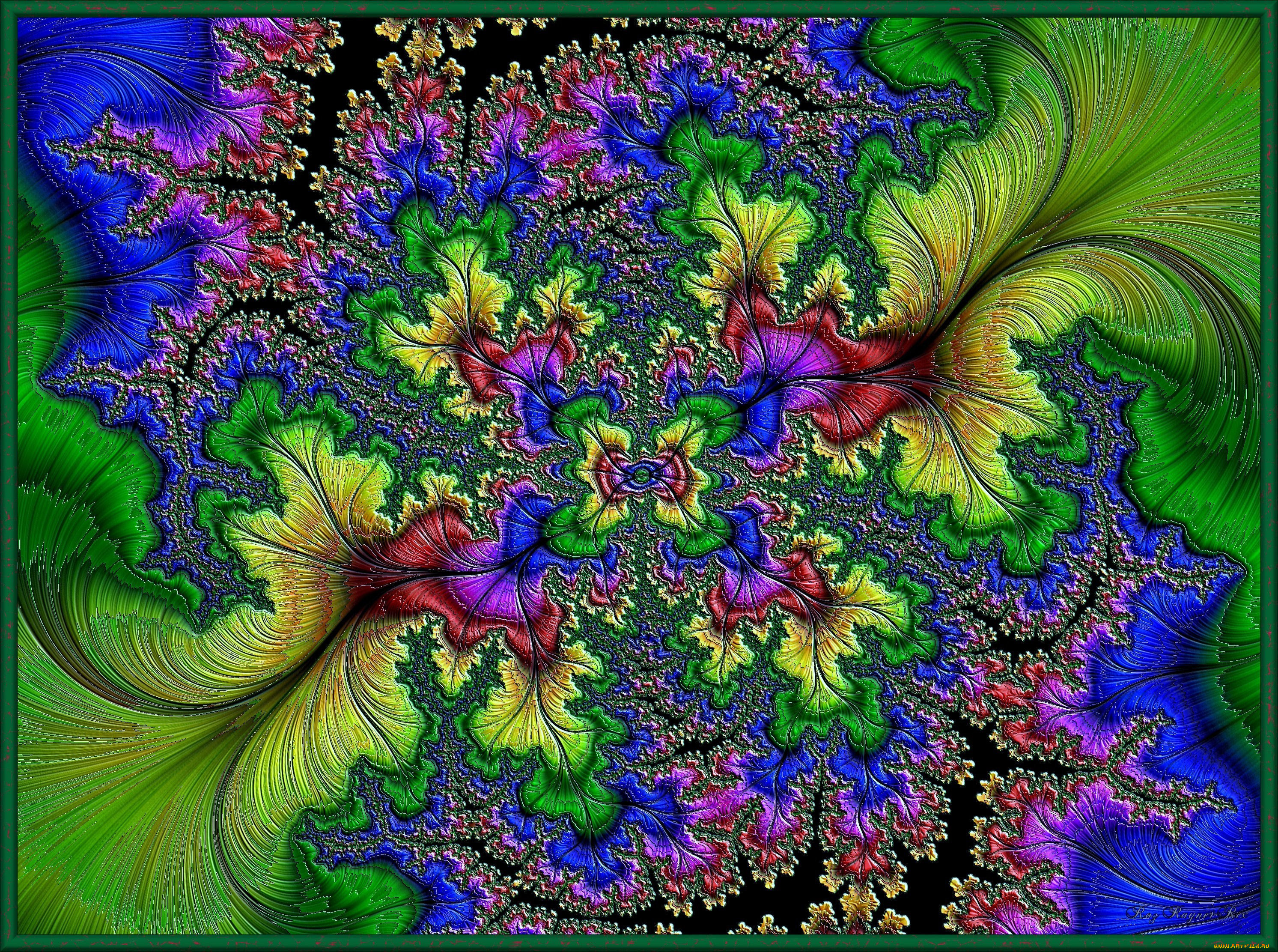 3д, графика, фракталы, , fractal, фон, узор, цвета