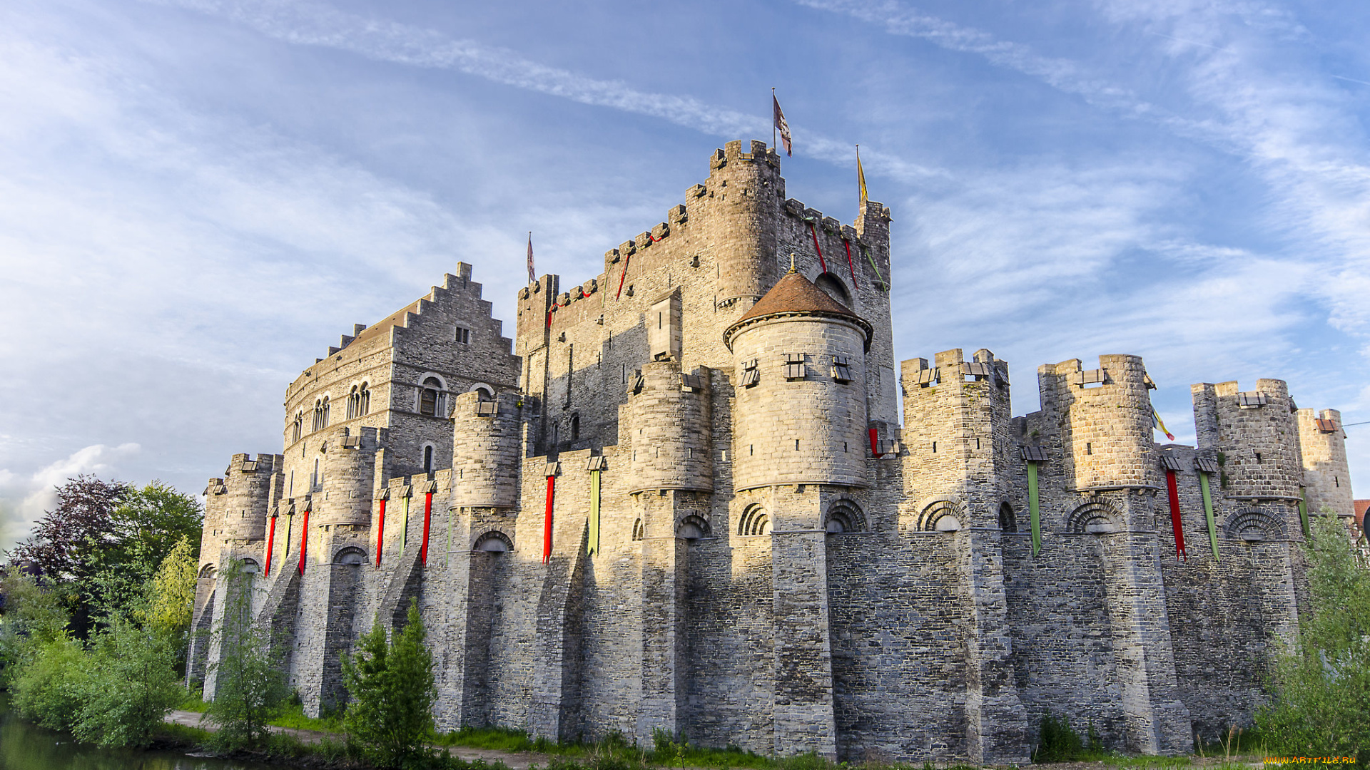 castle, of, gent, , belgium, города, замки, бельгии, цитадедь