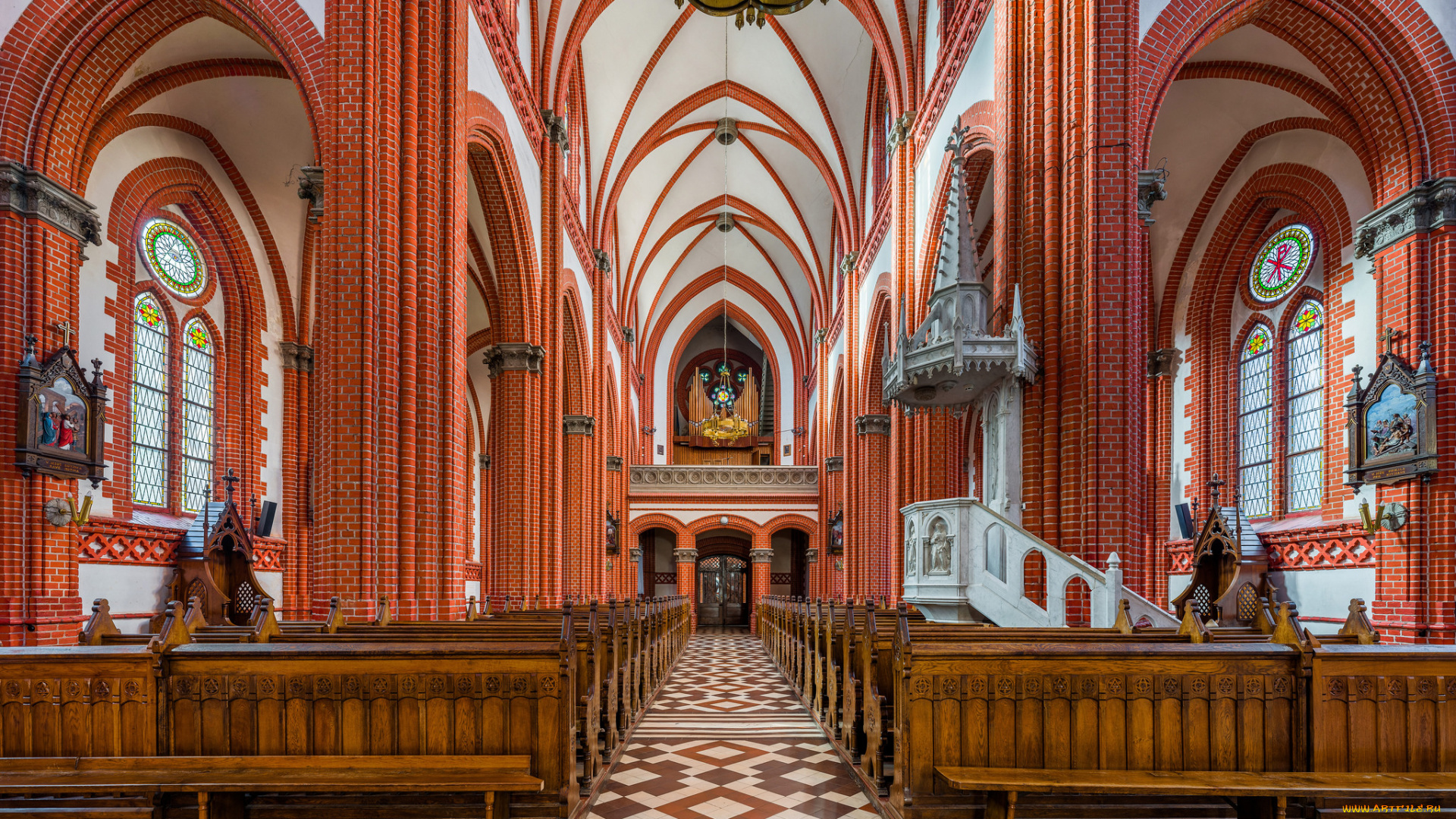 church, of, saint, marie, , palanga, , lithuania, интерьер, убранство, , роспись, храма, храм