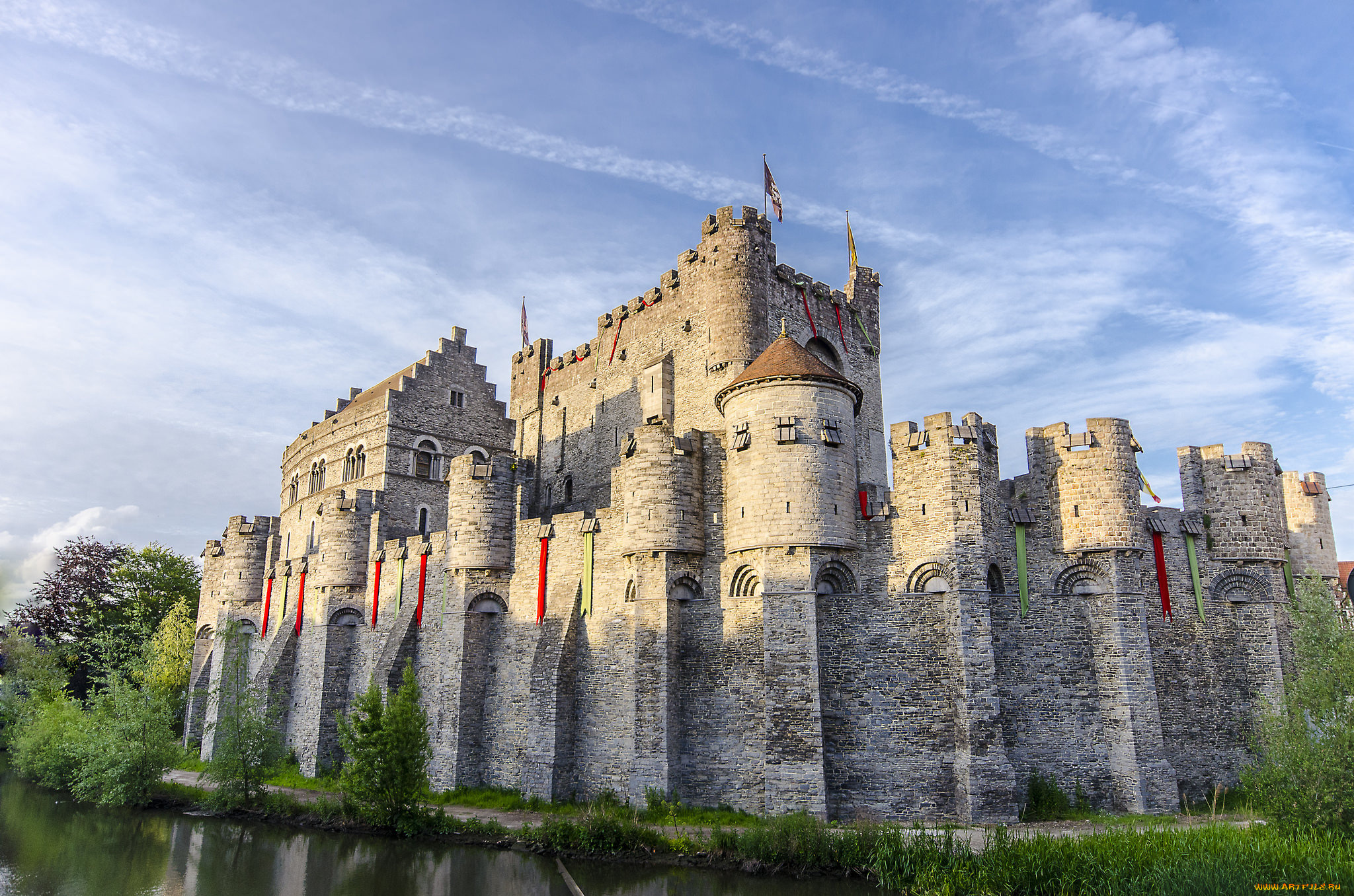 castle, of, gent, , belgium, города, замки, бельгии, цитадедь