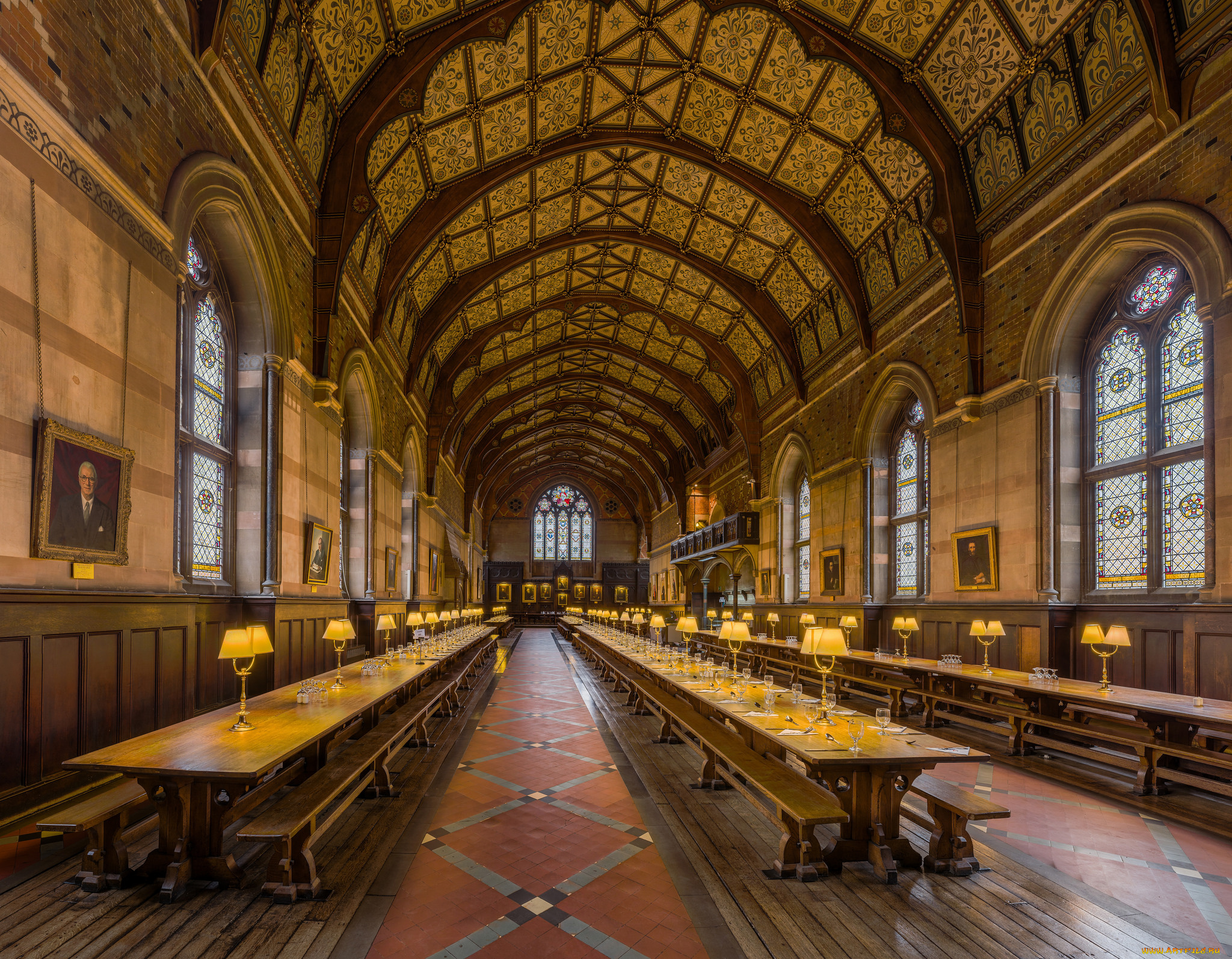 keble, college, dining, hall, , oxford, интерьер, холлы, , лестницы, , корридоры, зал, колледж