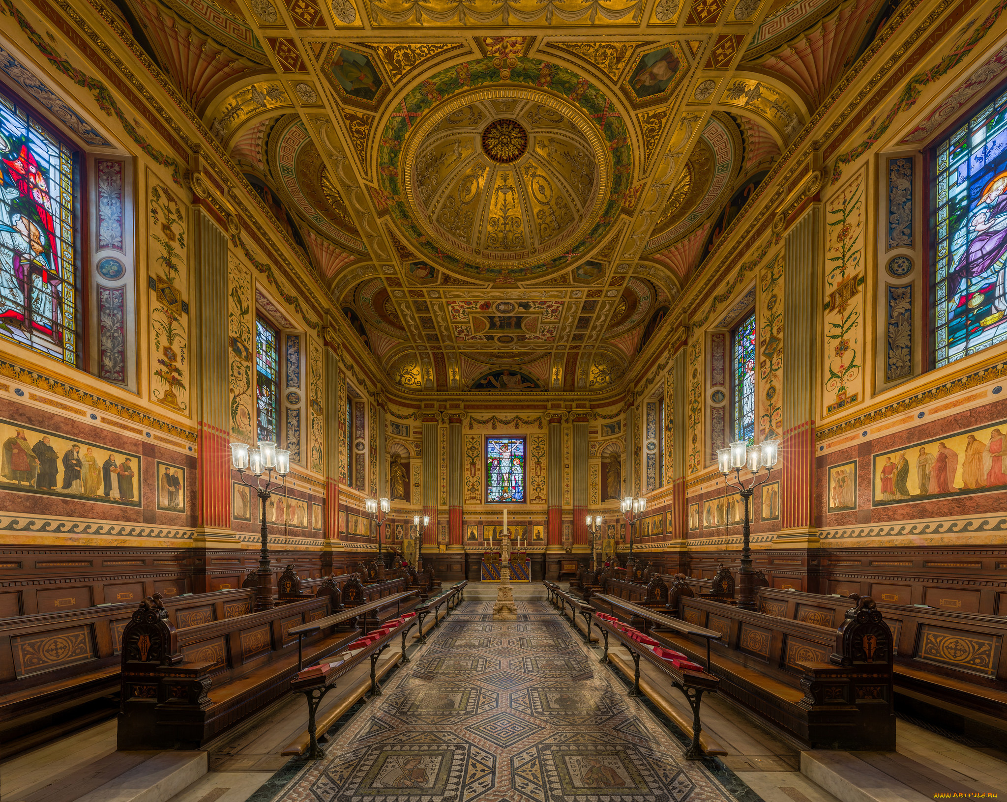 worcester, college, chapel, , oxford, интерьер, холлы, , лестницы, , корридоры, университет