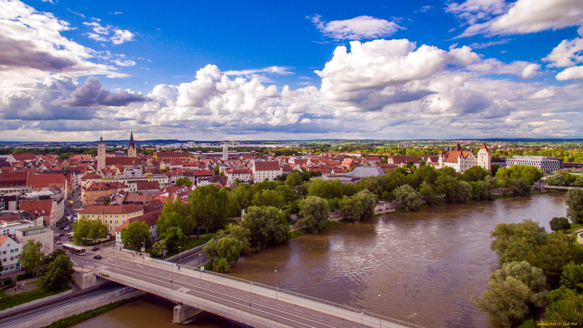 ingolstadt, germany, города, -, мосты