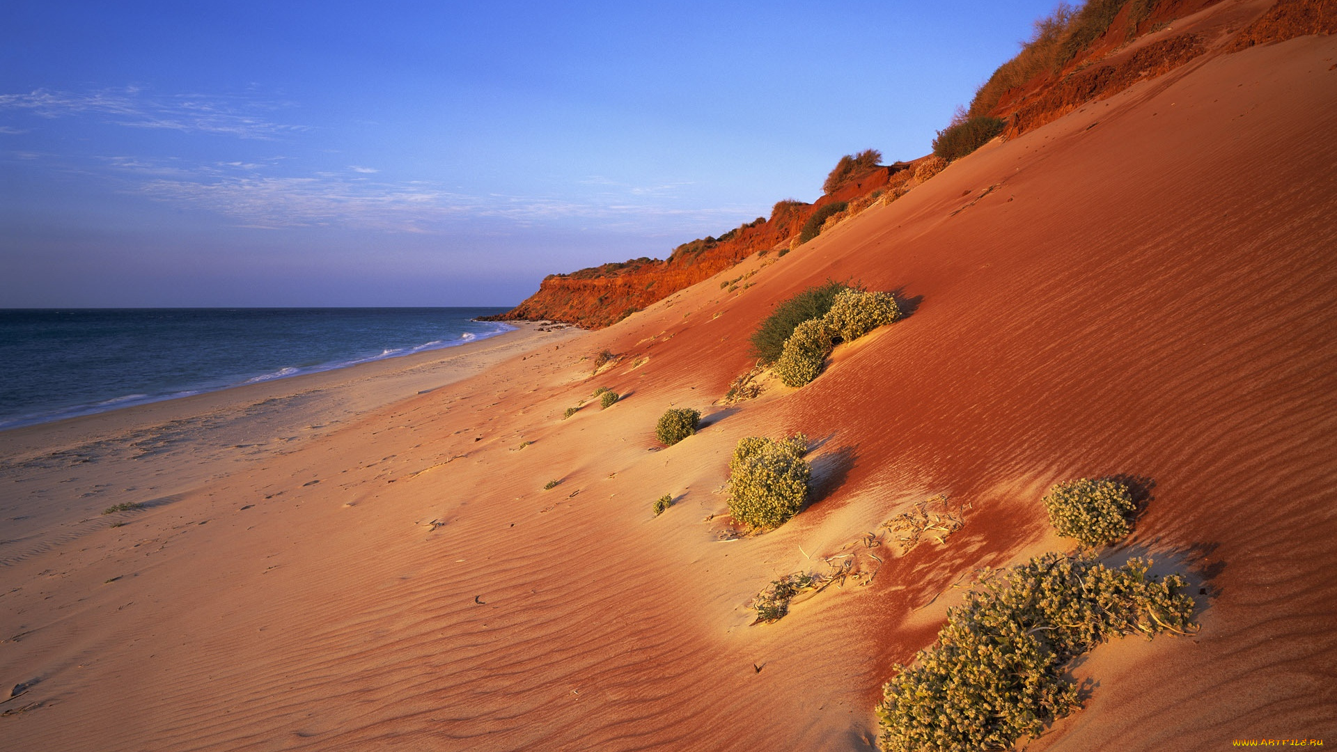 slope, sand, ocean, природа, побережье, песок, красный, пляж, обрыв