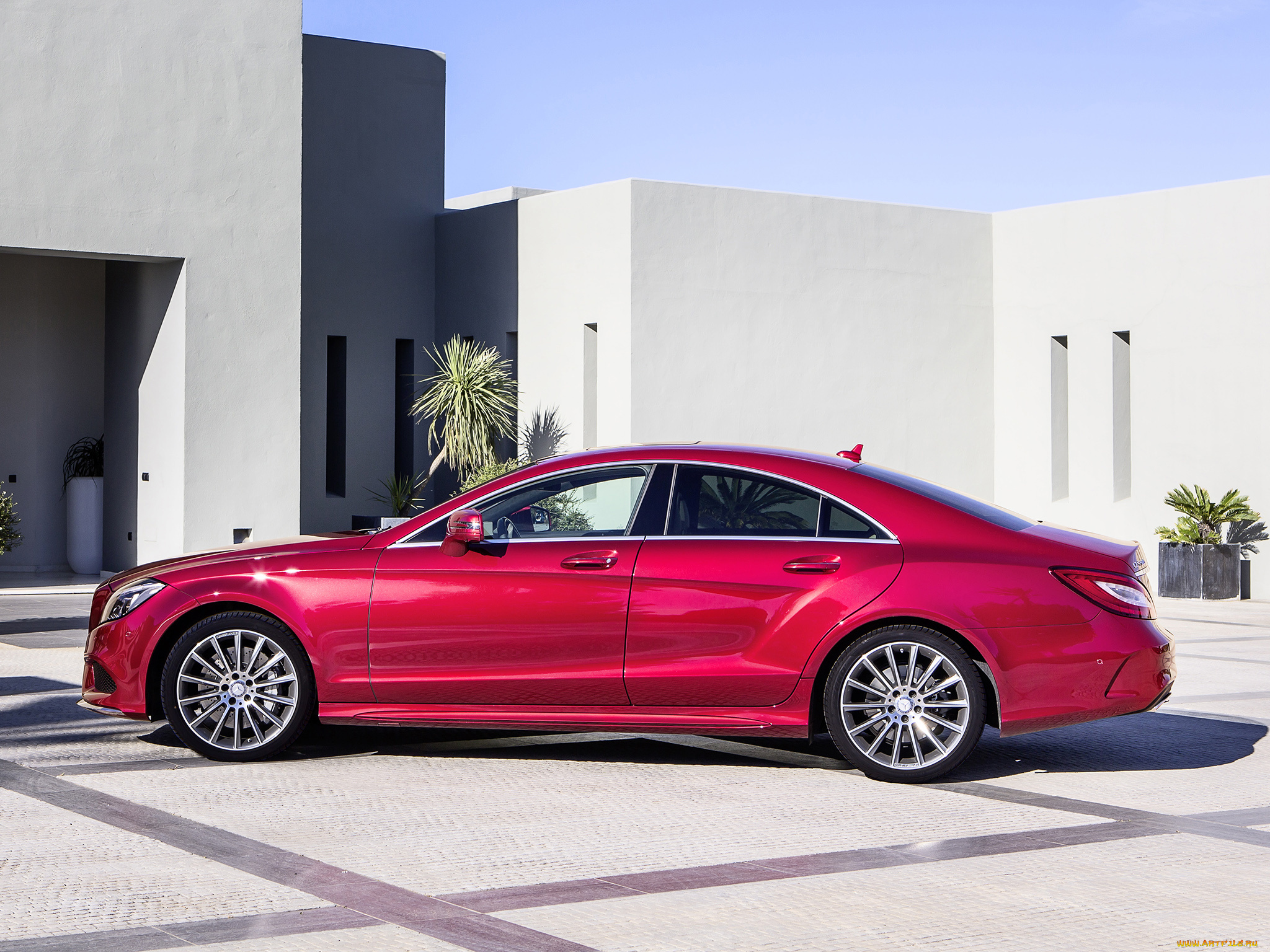 автомобили, mercedes-benz, с218, package, красный, 2014, г, sports, amg, 4matic, cls, 500