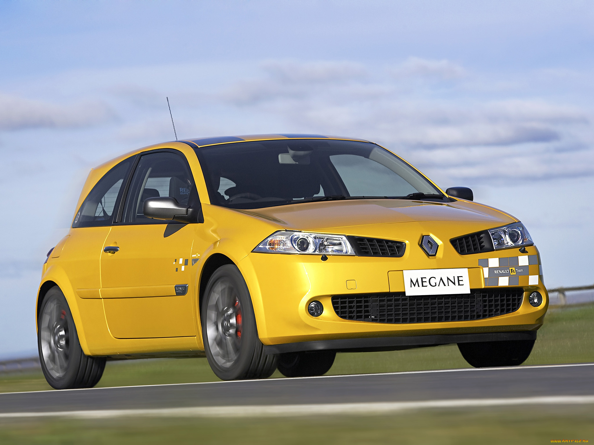 автомобили, renault, желтый, au-spec, rs, r26, megane