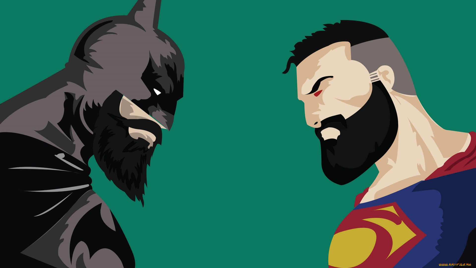 рисованное, комиксы, batman, v, superman, dawn, of, justice, powerful, strong, yuusha, hero, bat, vs, with, beard, super