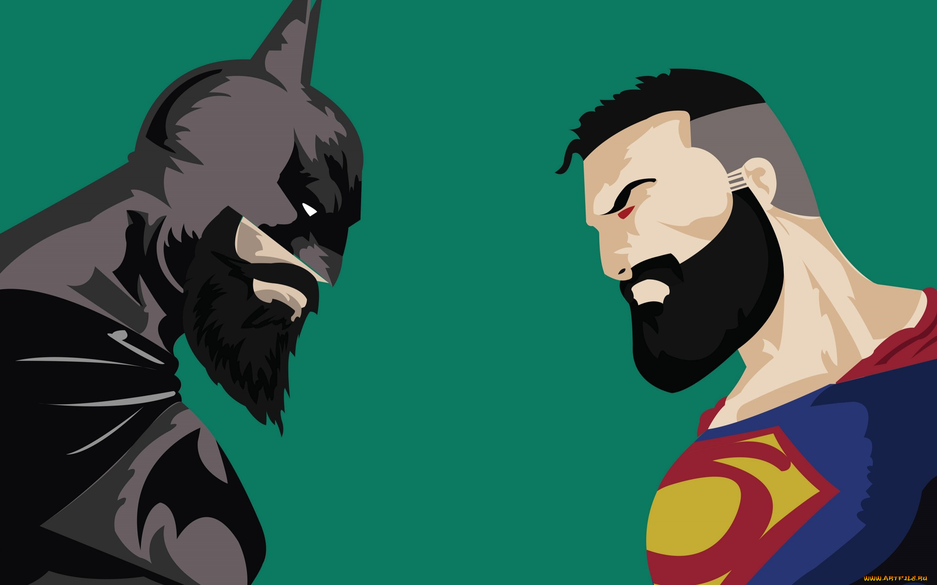 рисованное, комиксы, batman, v, superman, dawn, of, justice, powerful, strong, yuusha, hero, bat, vs, with, beard, super