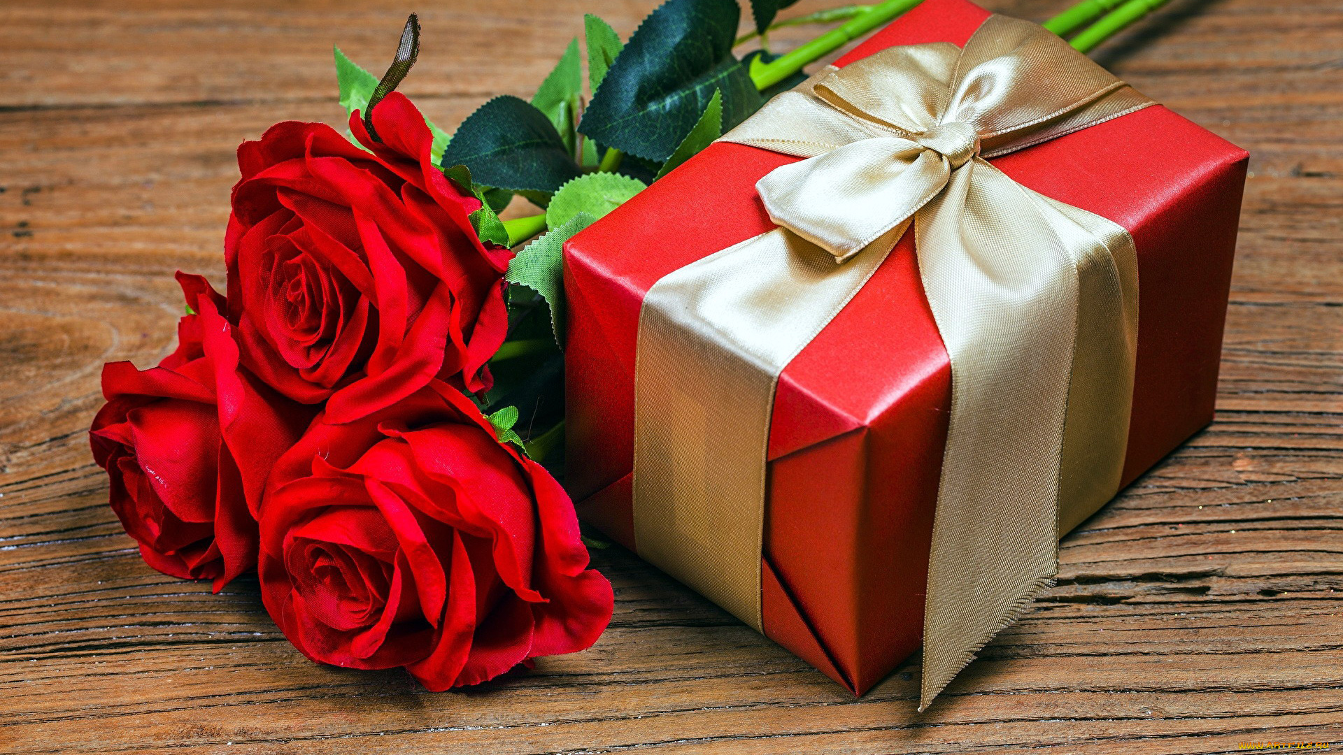 праздничные, подарки, и, коробочки, розы, подарок, лента, бант