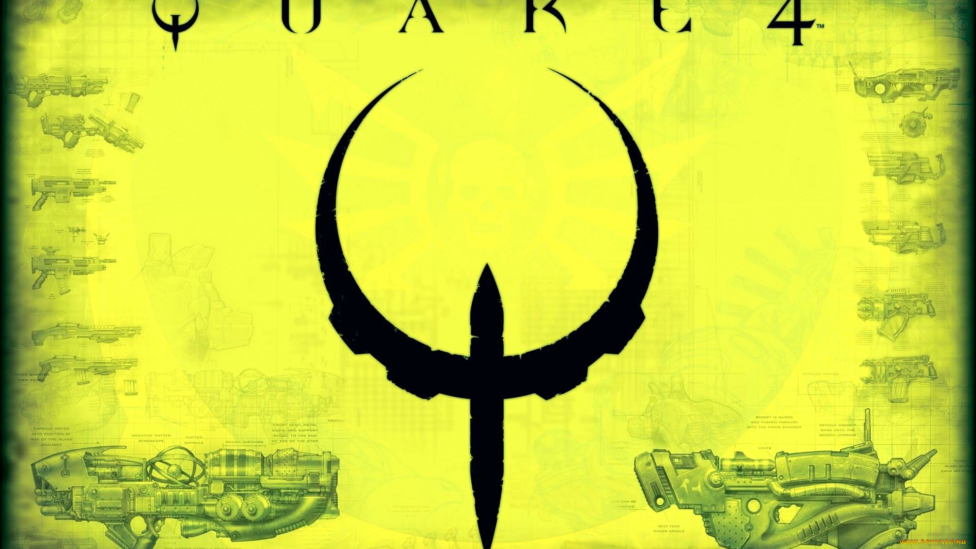 видео, игры, quake, 4, знак, оружие