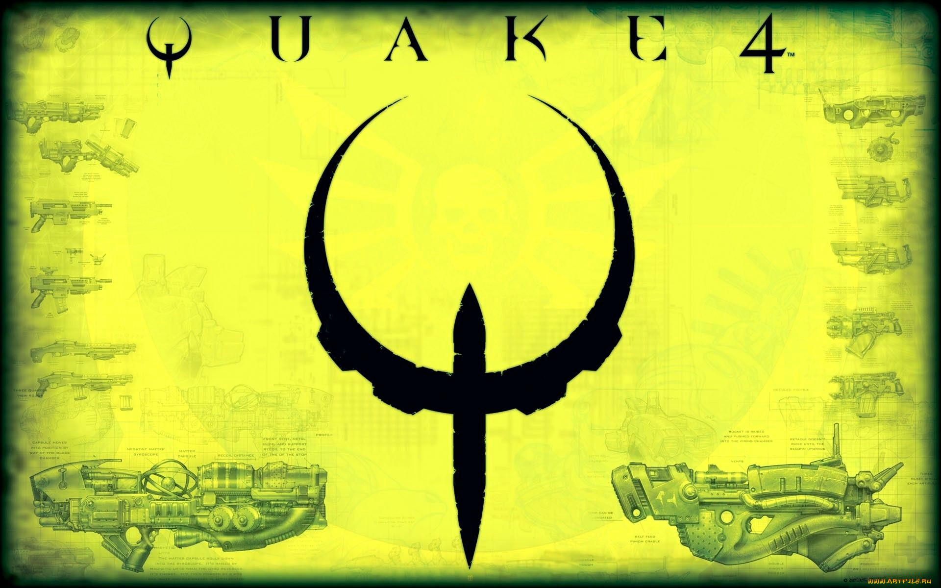 видео, игры, quake, 4, знак, оружие