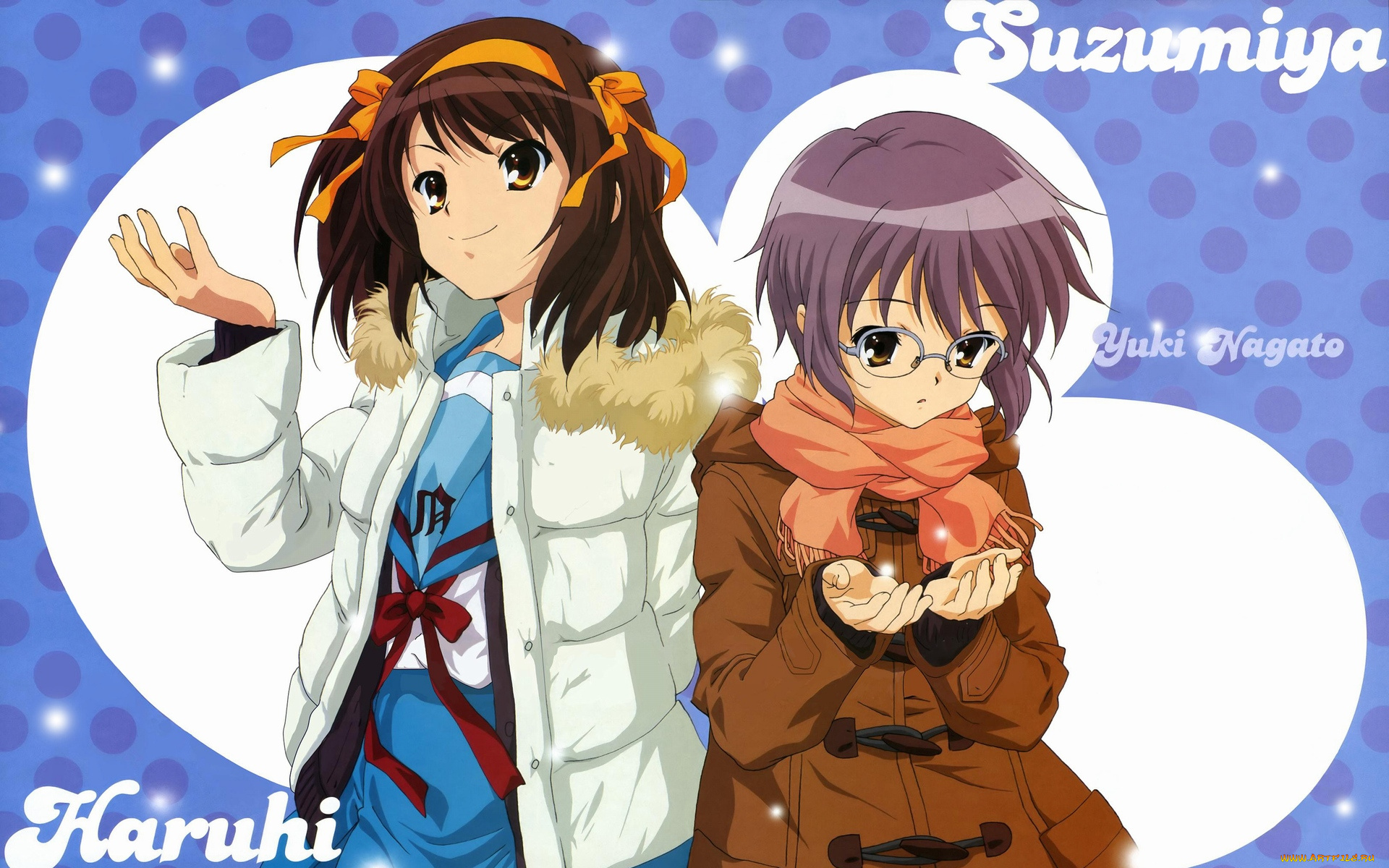 аниме, the, melancholy, of, haruhi, suzumiya, девушки