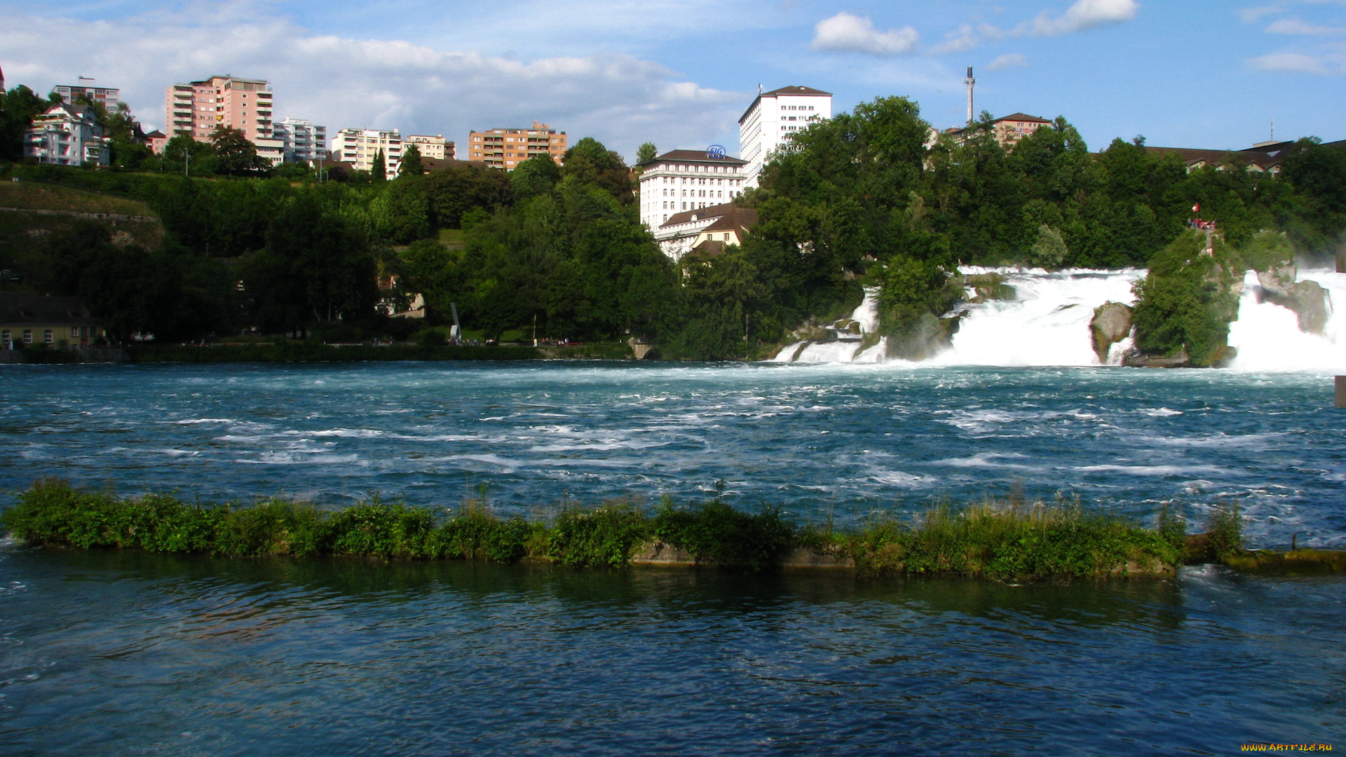 rhine, falls, switzerland, природа, водопады