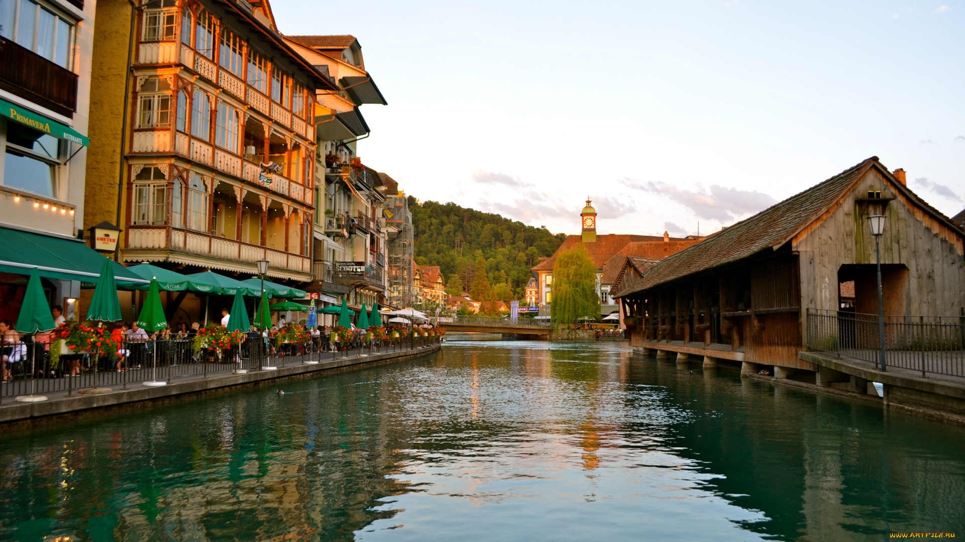 switzerland, rueggisberg, города, улицы, площади, набережные, река, дома