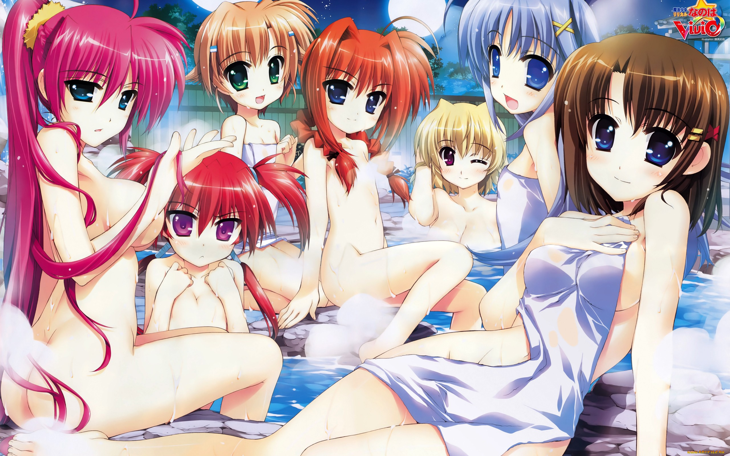 mahou, shoujo, lyrical, nanoha, аниме