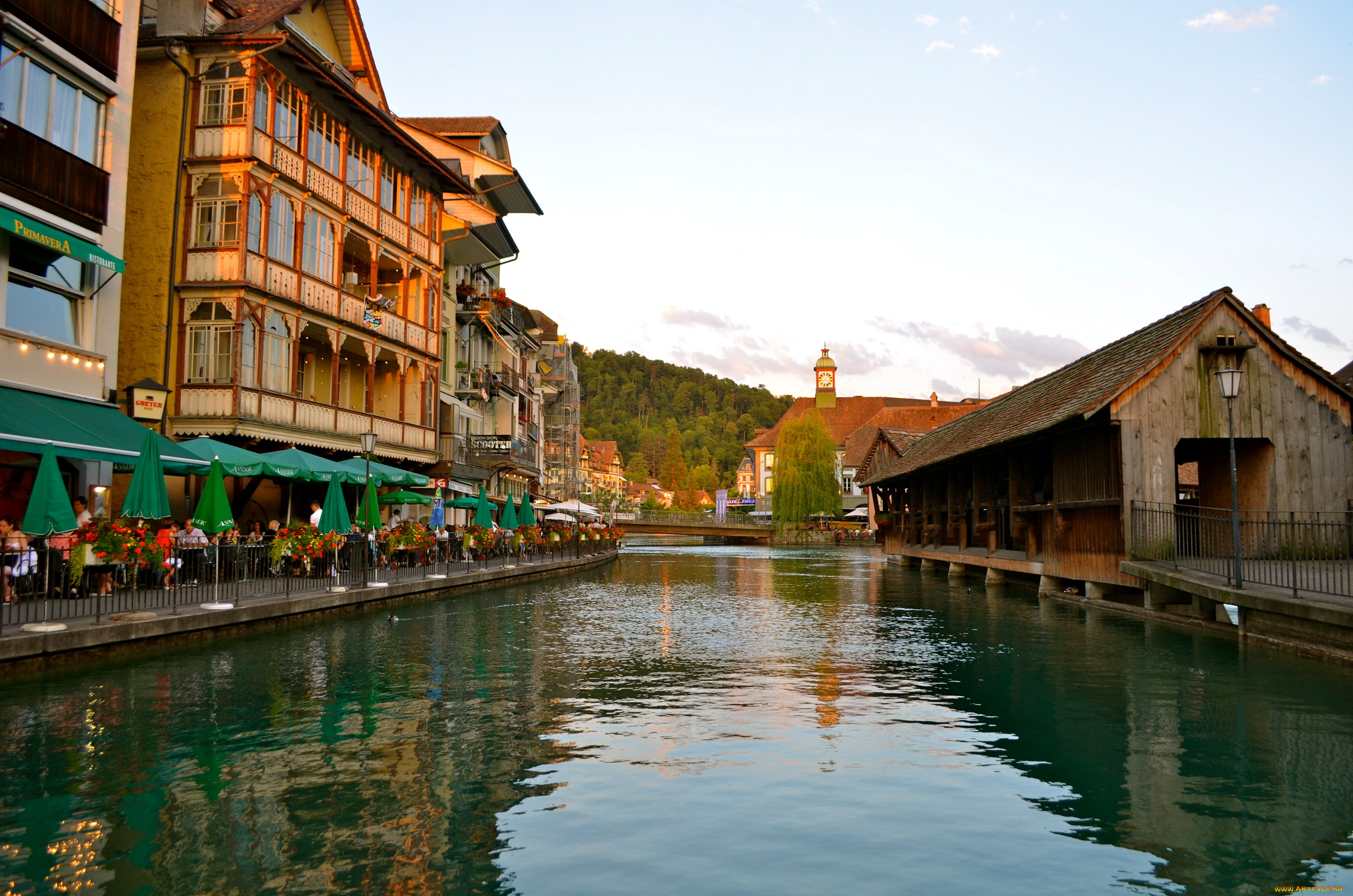 switzerland, rueggisberg, города, улицы, площади, набережные, река, дома