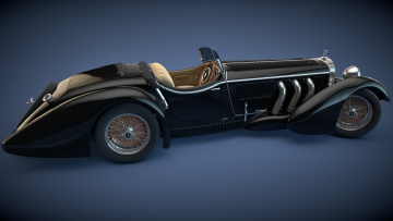 Картинка автомобили 3д ss mercedes 1930