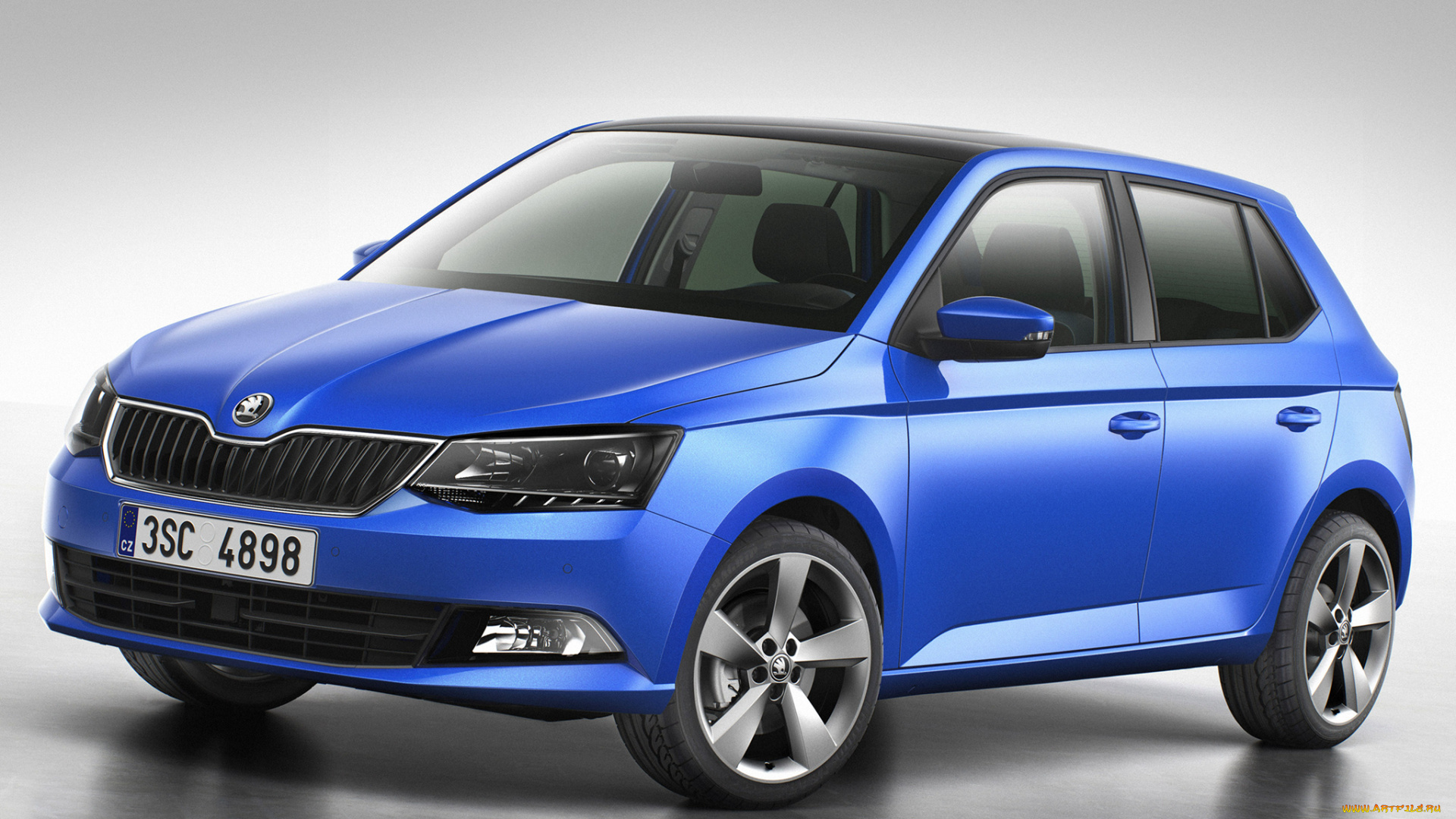 автомобили, skoda, skodа, синийа, 2014г, fabia