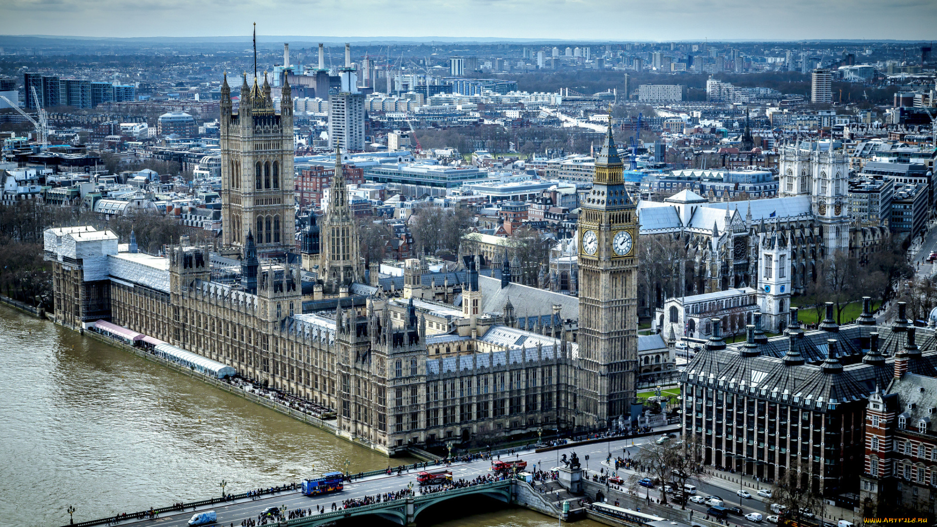 города, лондон, , великобритания, дома, англия, лондон, темза, мост, река, панорама, башня, парламент