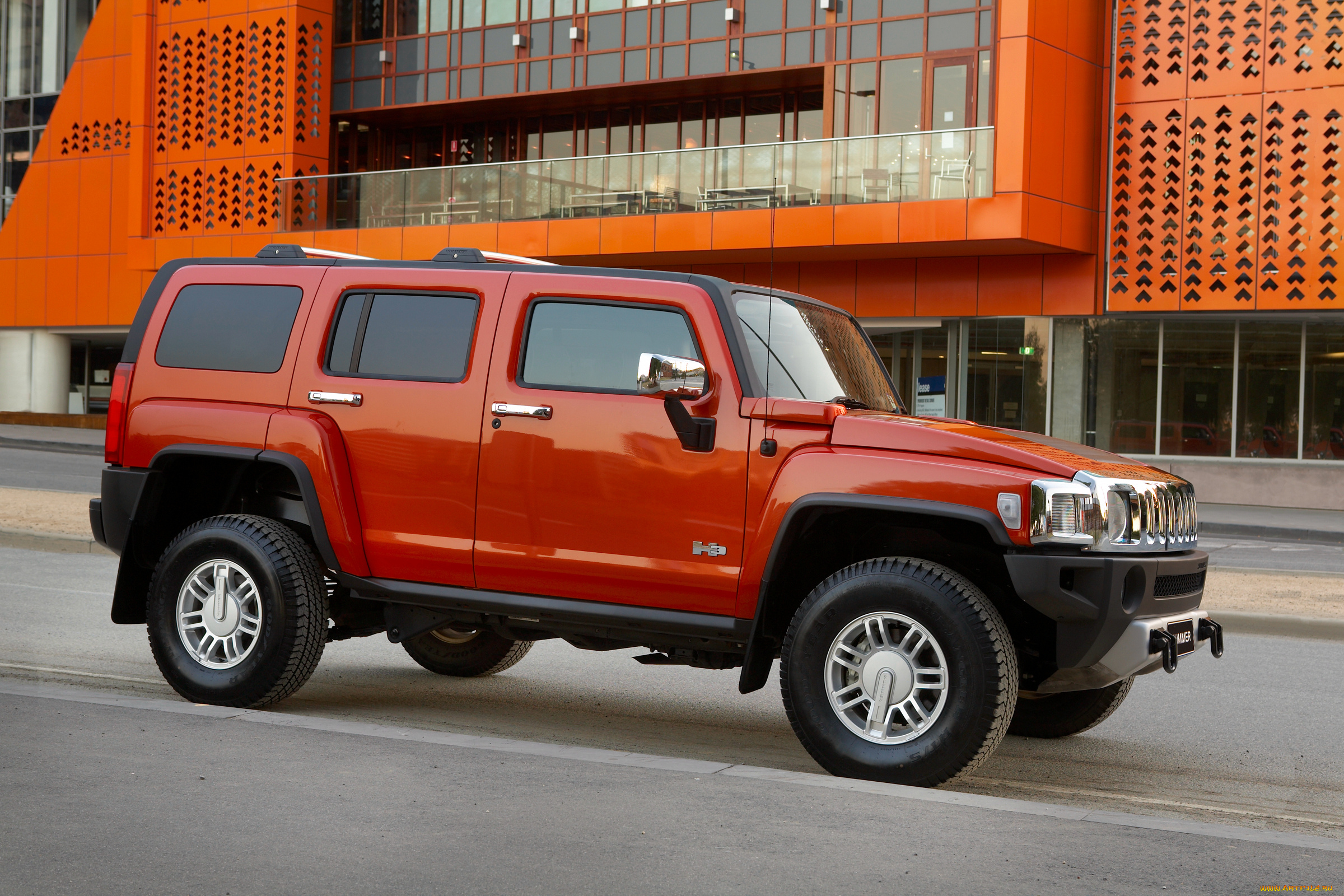 автомобили, hummer, красный, au-spec, h3