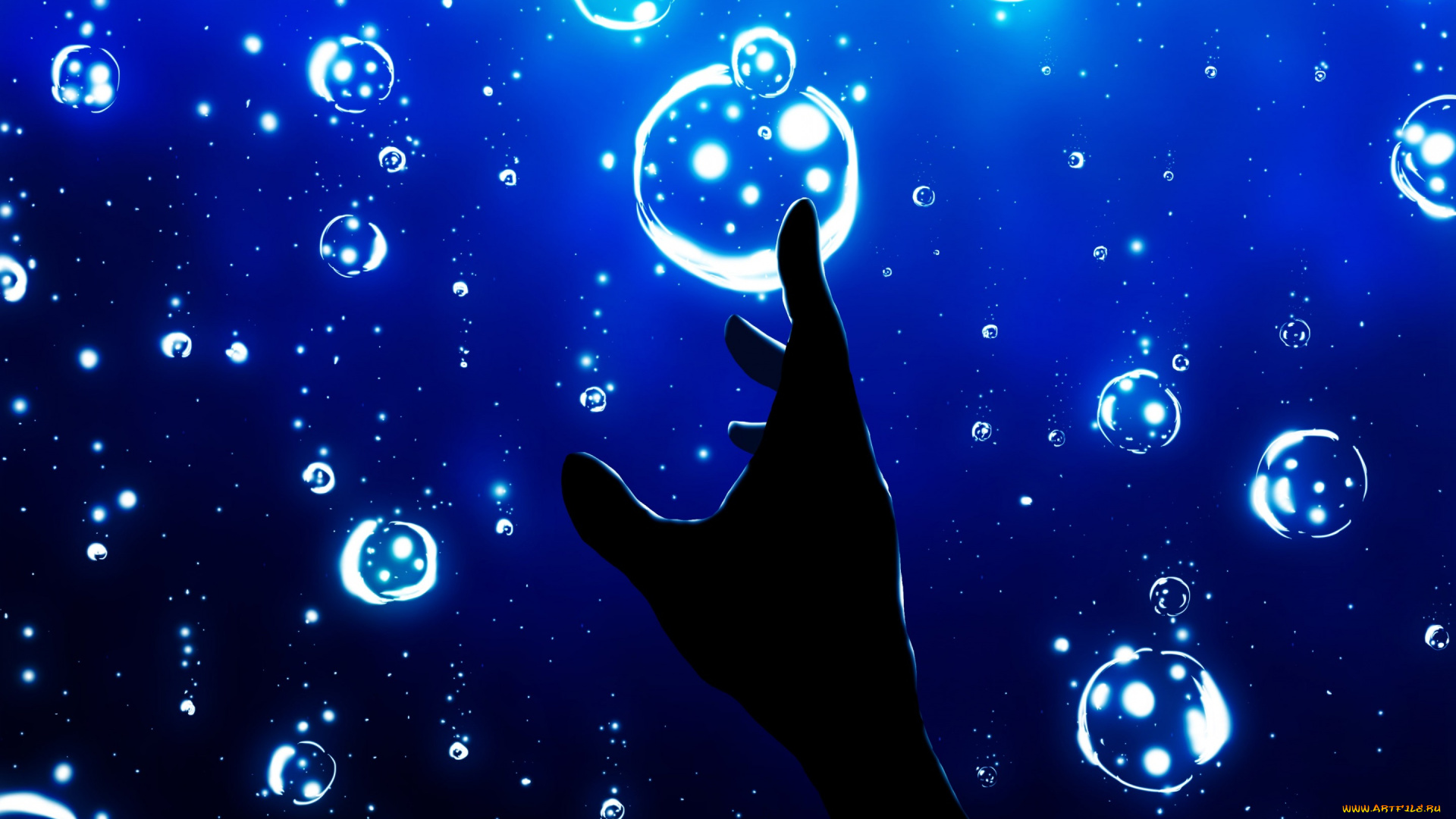 аниме, unknown, , другое, пузыри, под, водой, рука