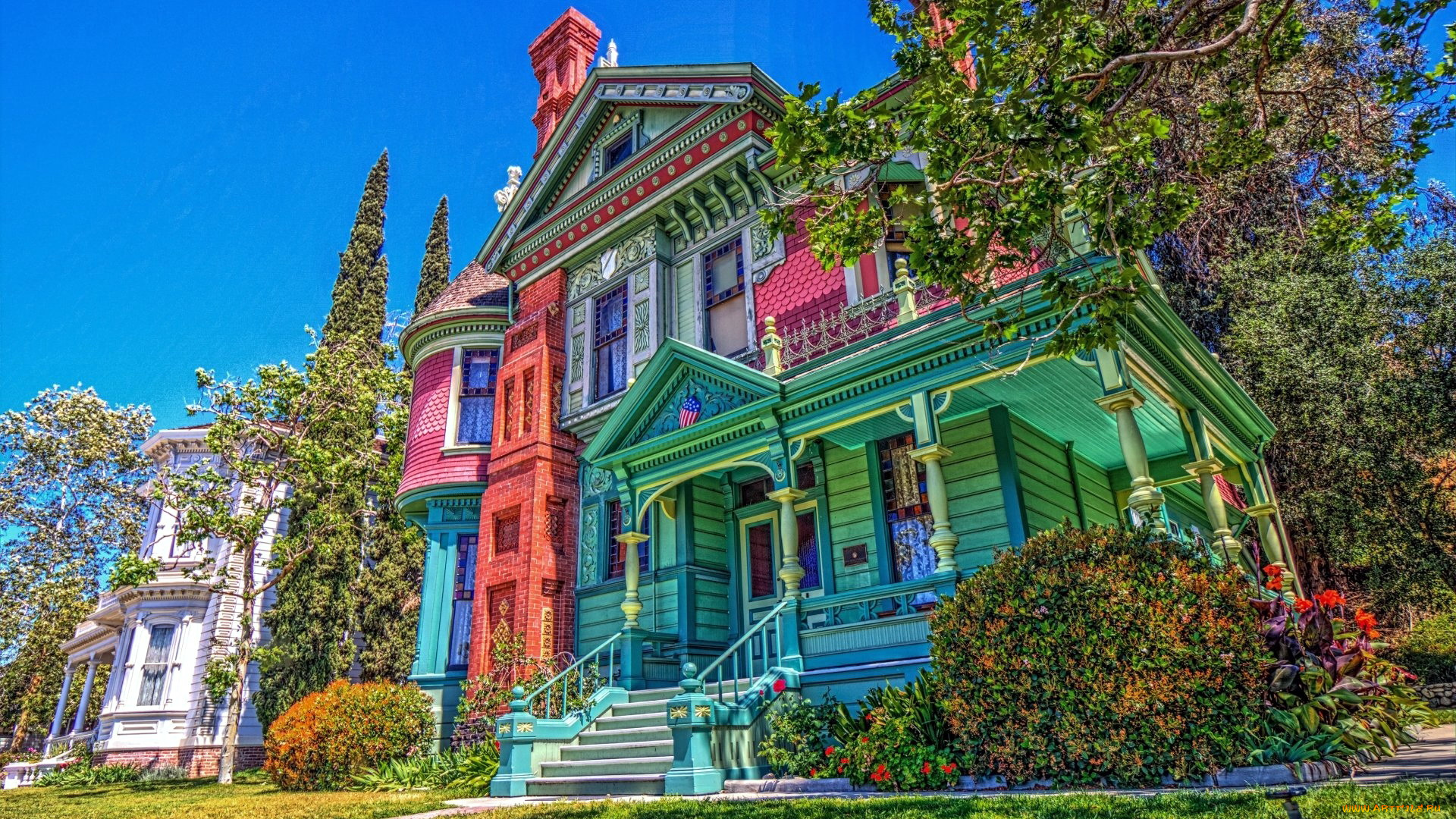 vintage, house, in, california, города, -, здания, , дома, vintage, house, in, california
