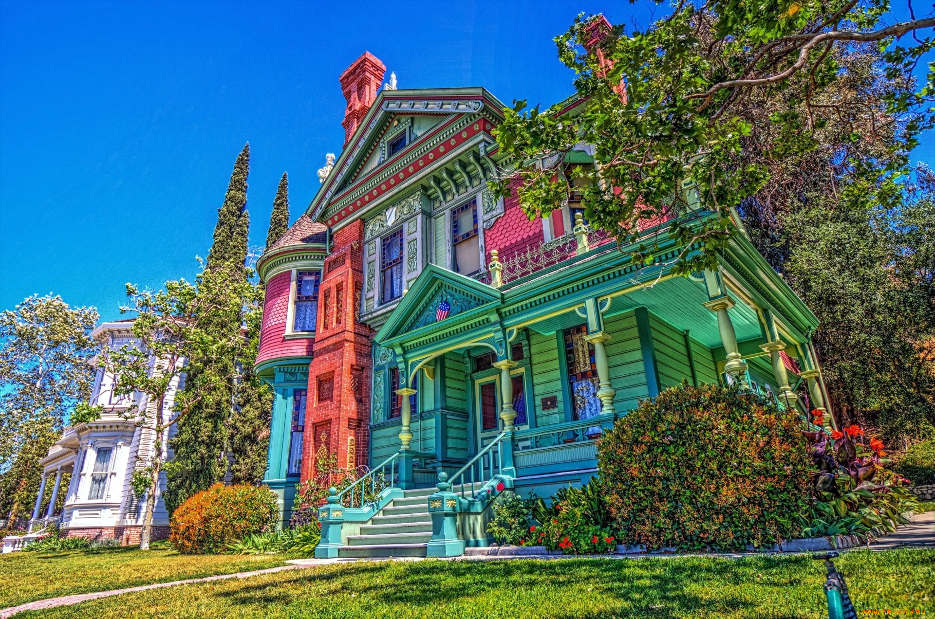 vintage, house, in, california, города, -, здания, , дома, vintage, house, in, california