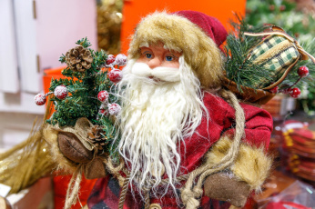 Картинка праздничные дед+мороз +санта+клаус елка борода